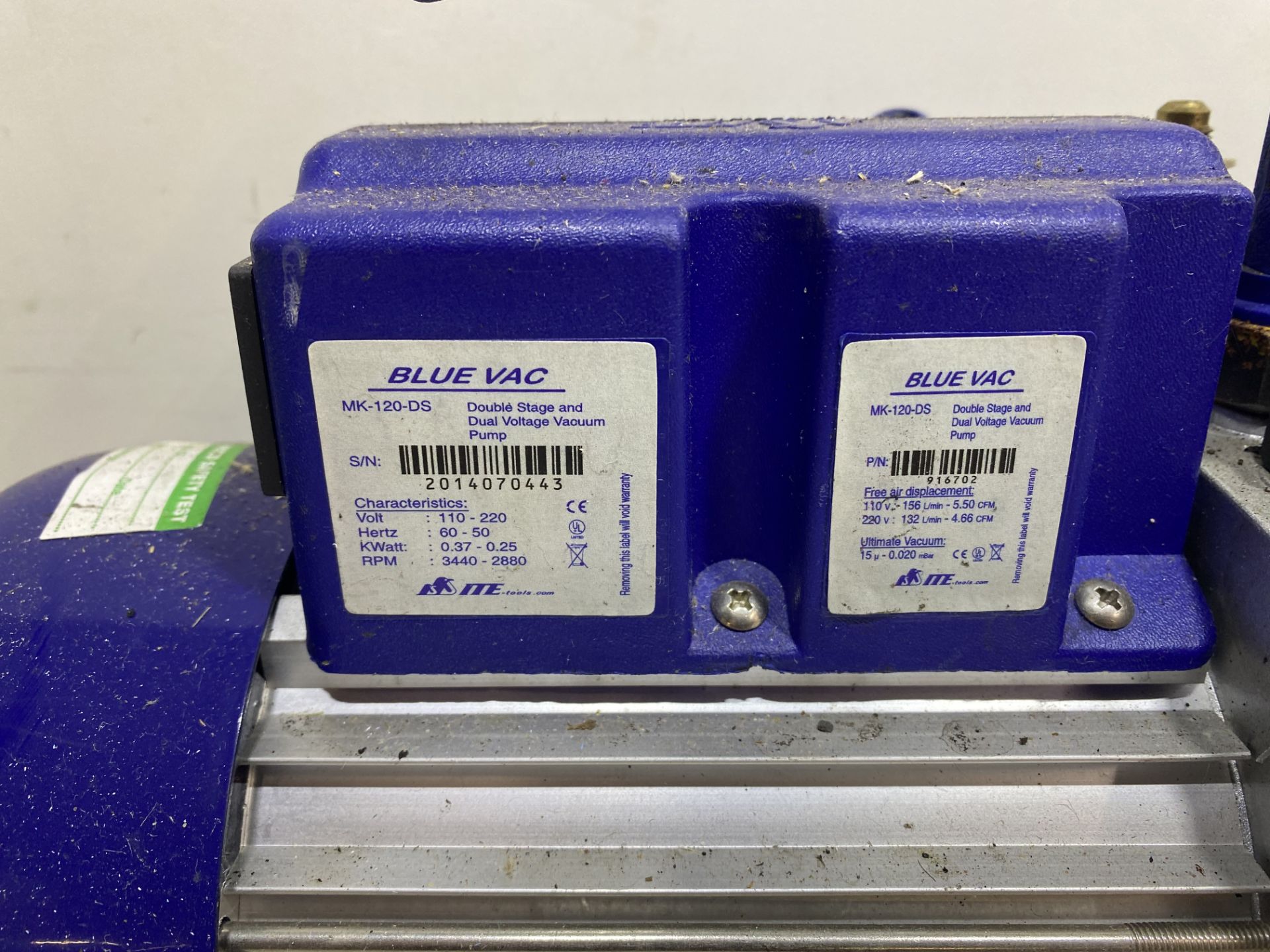 ITE Blue Vac MK-120-DS Vacuum Pump - Bild 6 aus 7