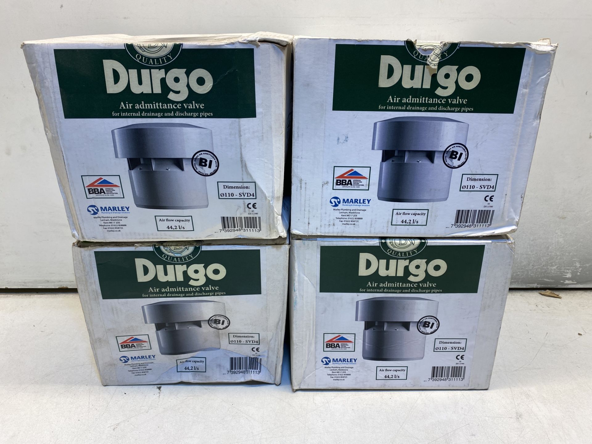 4 x DURGO FITS 4" PIPE AIR ADMITTANCE VALVES - Image 2 of 3