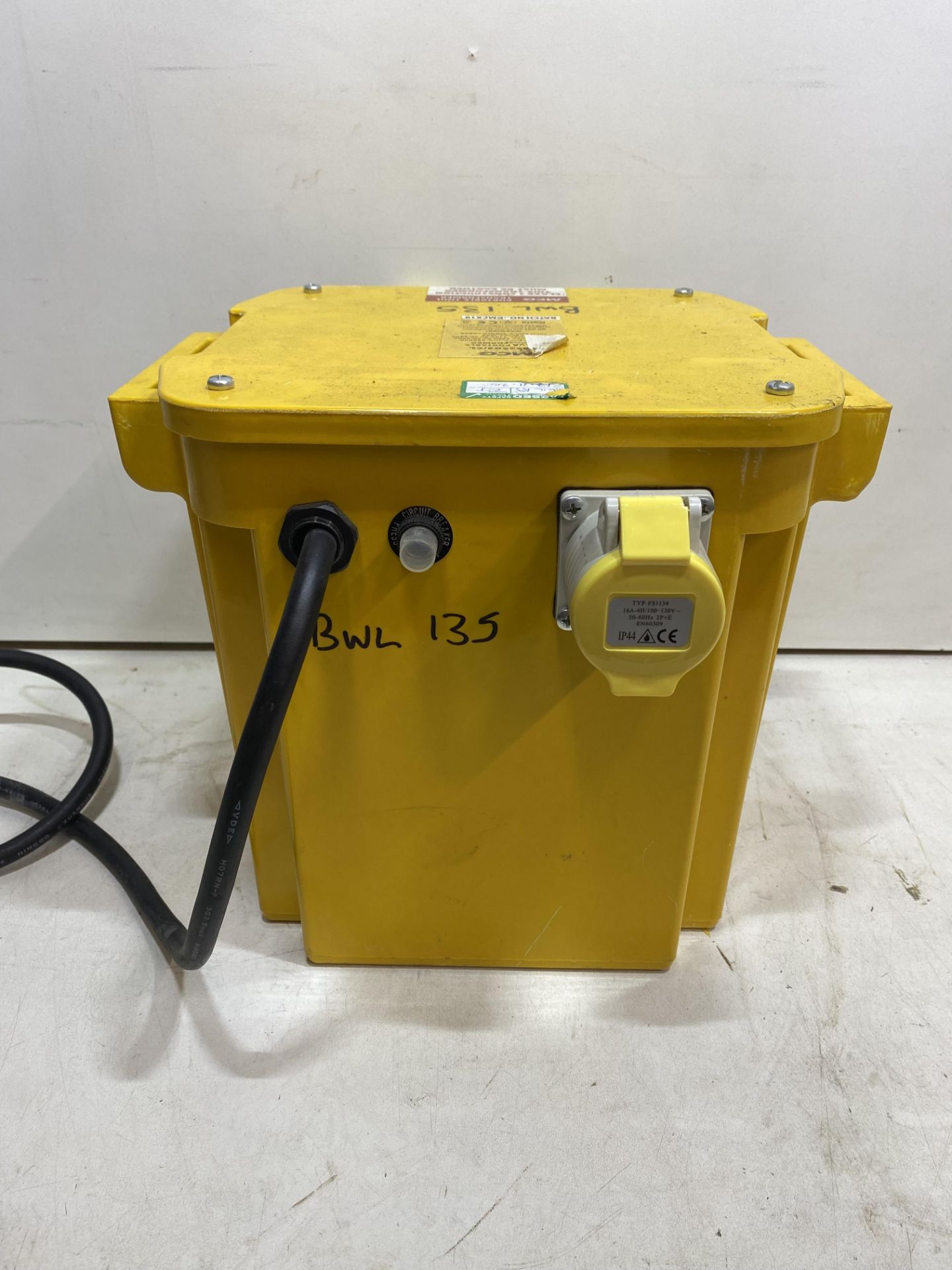 4 x MCG Industrial CM2503/CL 5.0kva Single Phase 110v Portable Transformers - Image 7 of 12