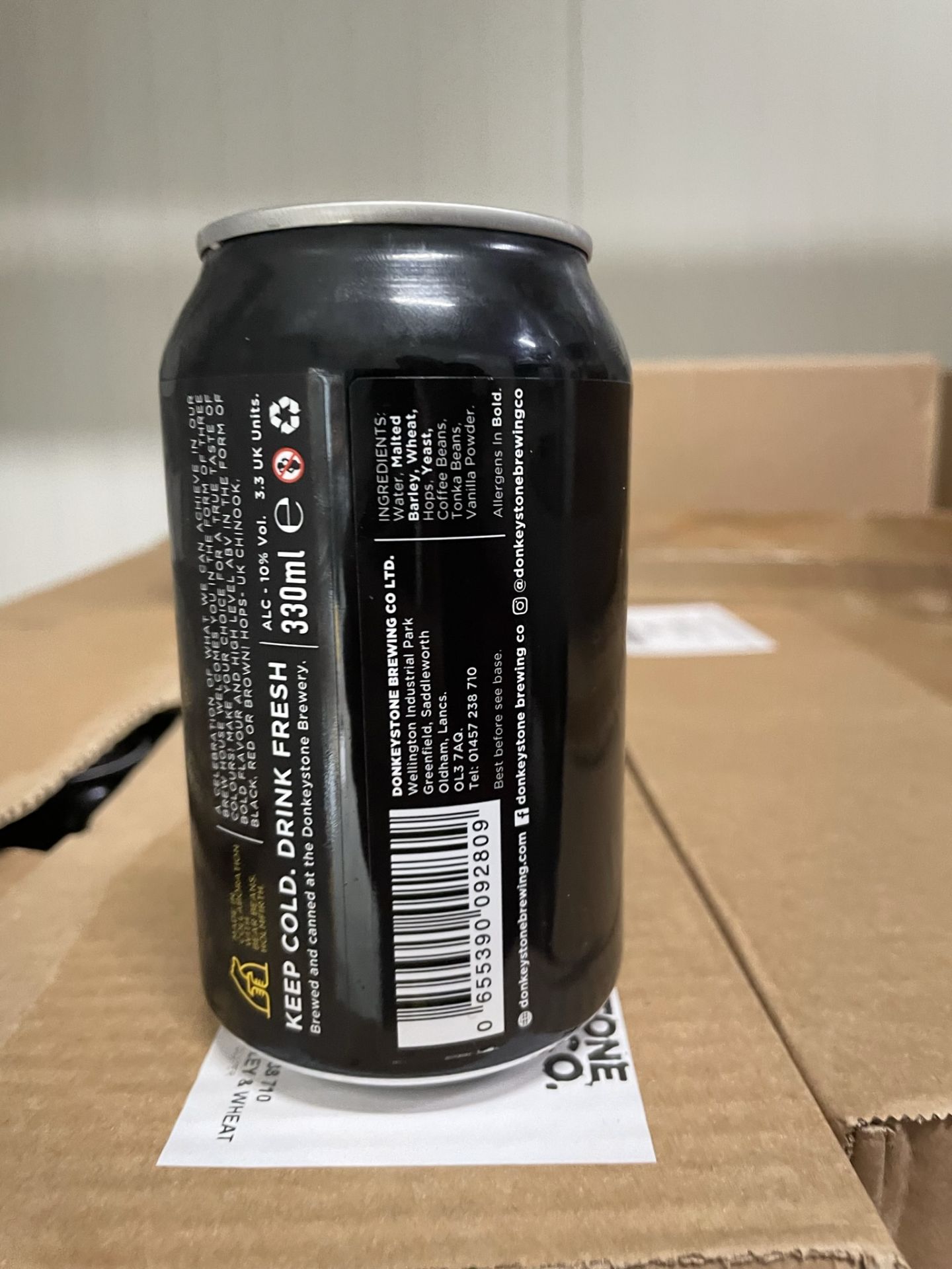 Approximately 312 x 330ml Cans of Donkeystone Brewing Co 'Black' Coffee & Vanilla Imperial Stout | B - Image 2 of 4