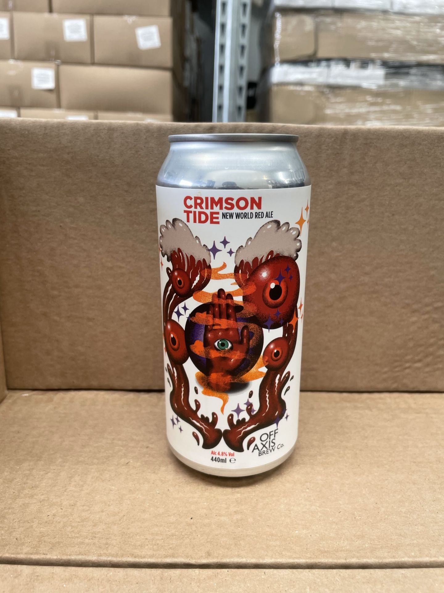 Approximately 624 x 440ml Cans of Off Axis Brew Co 'Crimson Tide' New World Red Ale | BB: 24/07/23 |