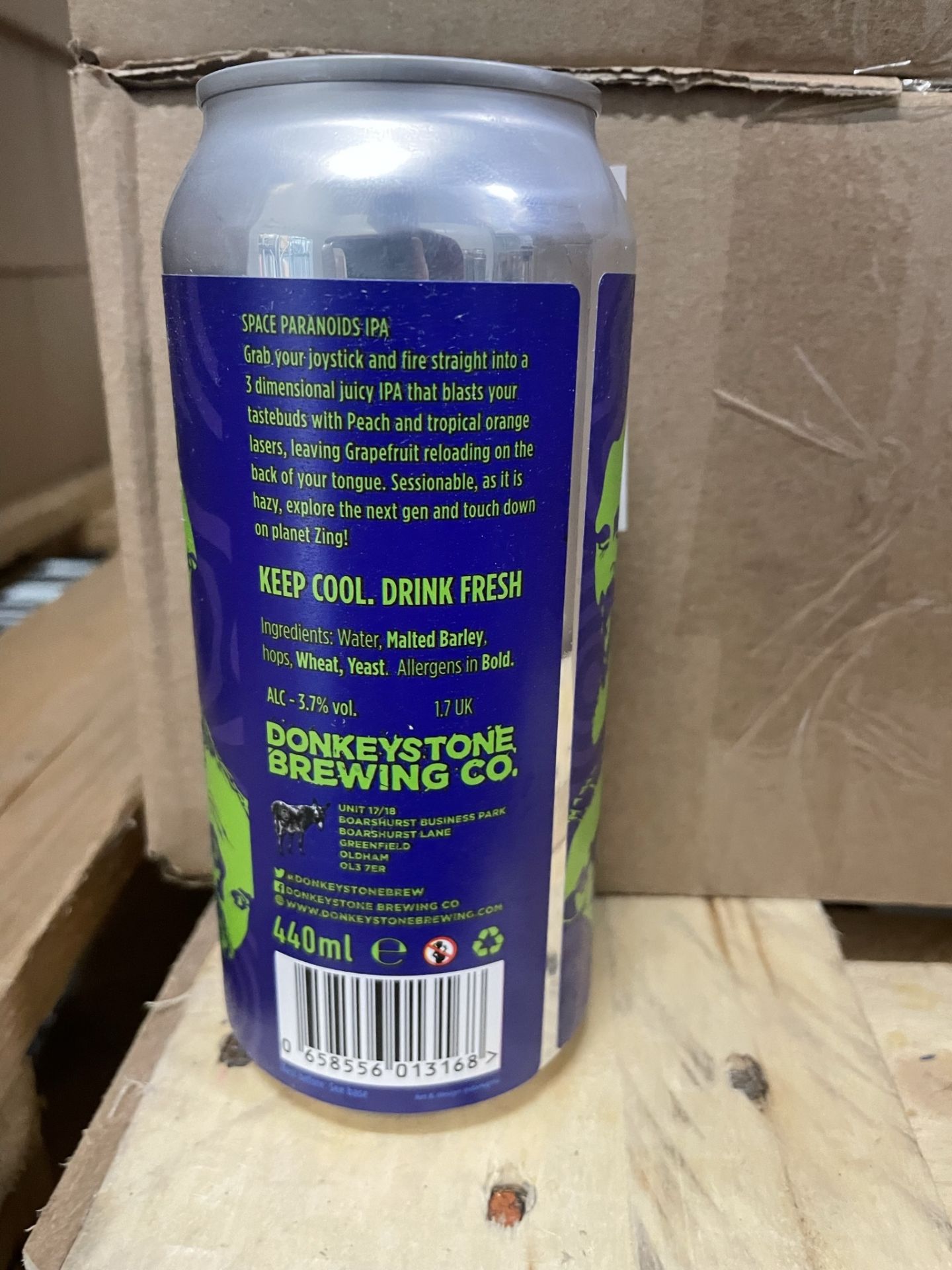 Approximately 72 x 440ml Cans of Donkeystone Brewing Co ' Space Paranoids' IPA | BB: 06/08/23 | 3.7% - Image 2 of 4