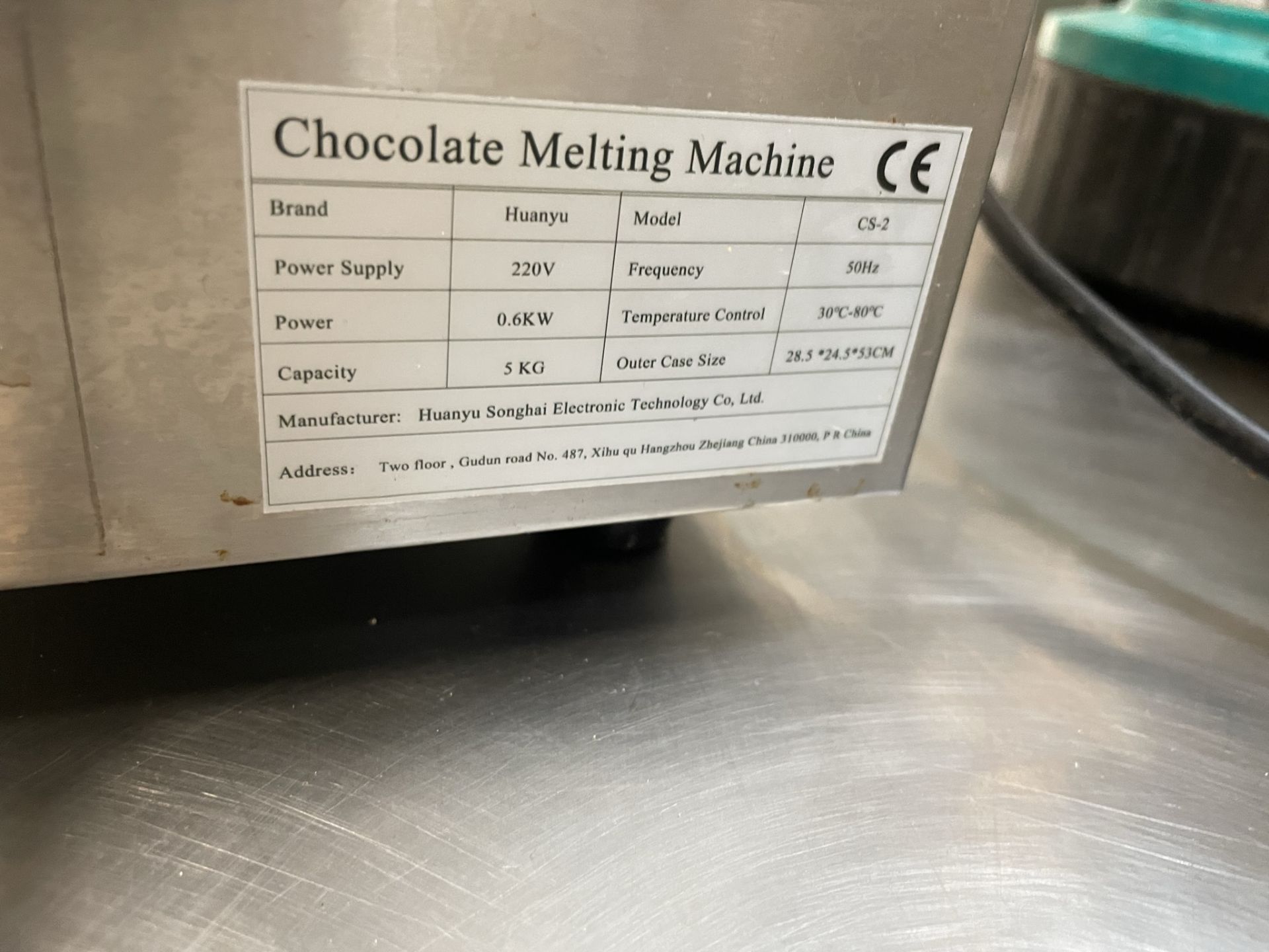 Huanyu CS-2 Chocolate Melting Machine - Image 2 of 2