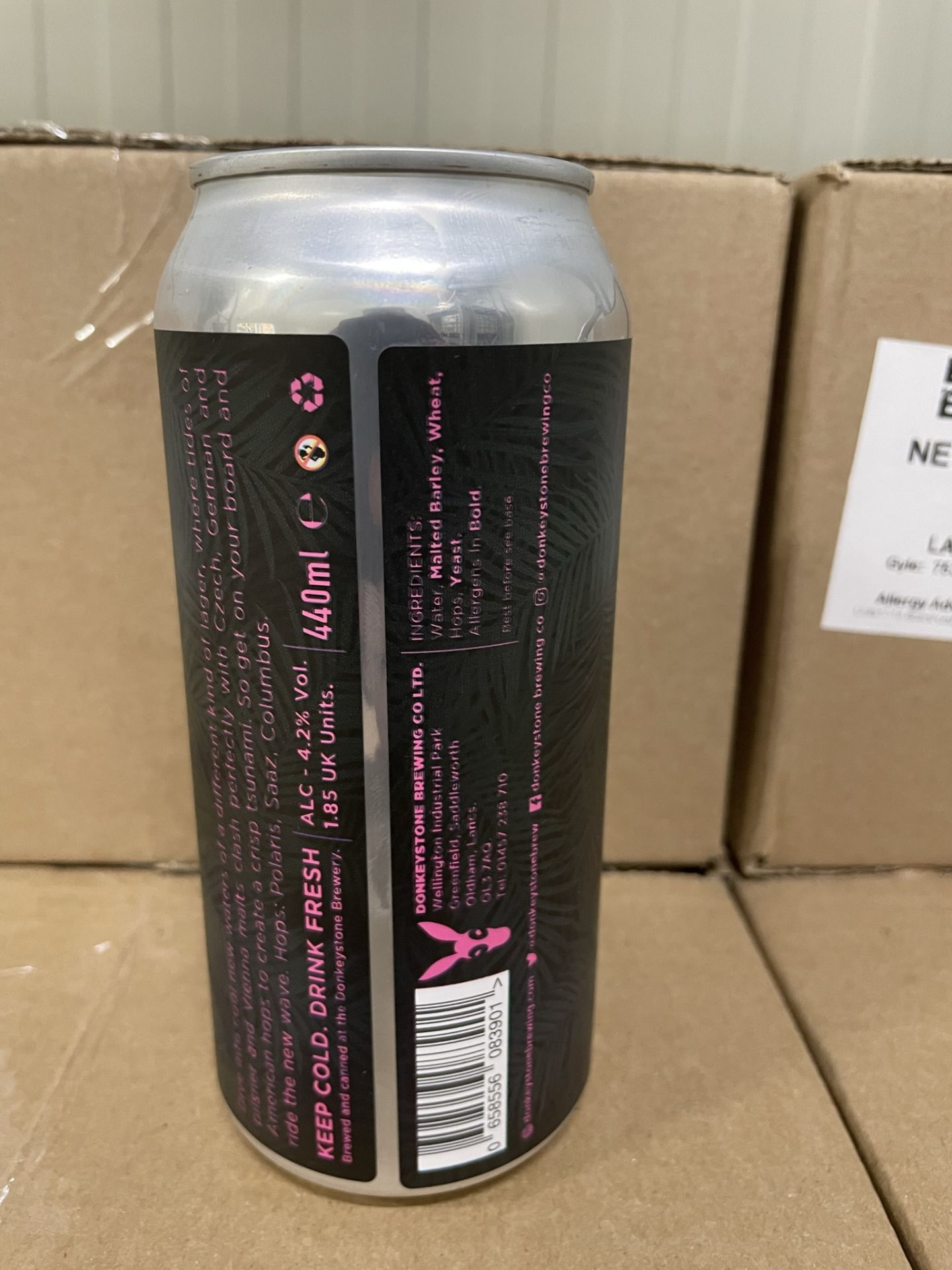 Approximately 720 x 440ml Cans of Donkeystone Brewing Co 'New Wave Helles' Lager | BB: 16/06/23 | 4. - Image 2 of 5