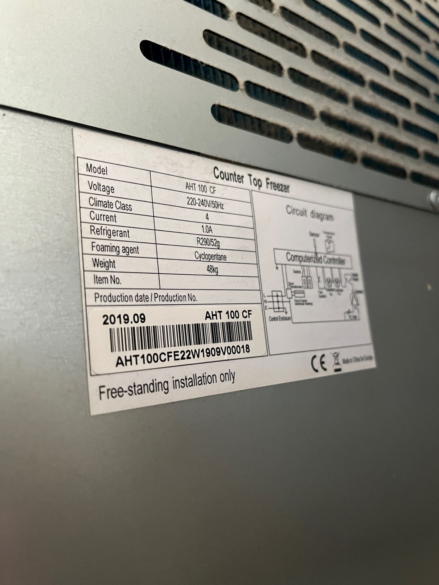 Coolpoint AHT Single Door Upright Display Freezer - Image 3 of 3