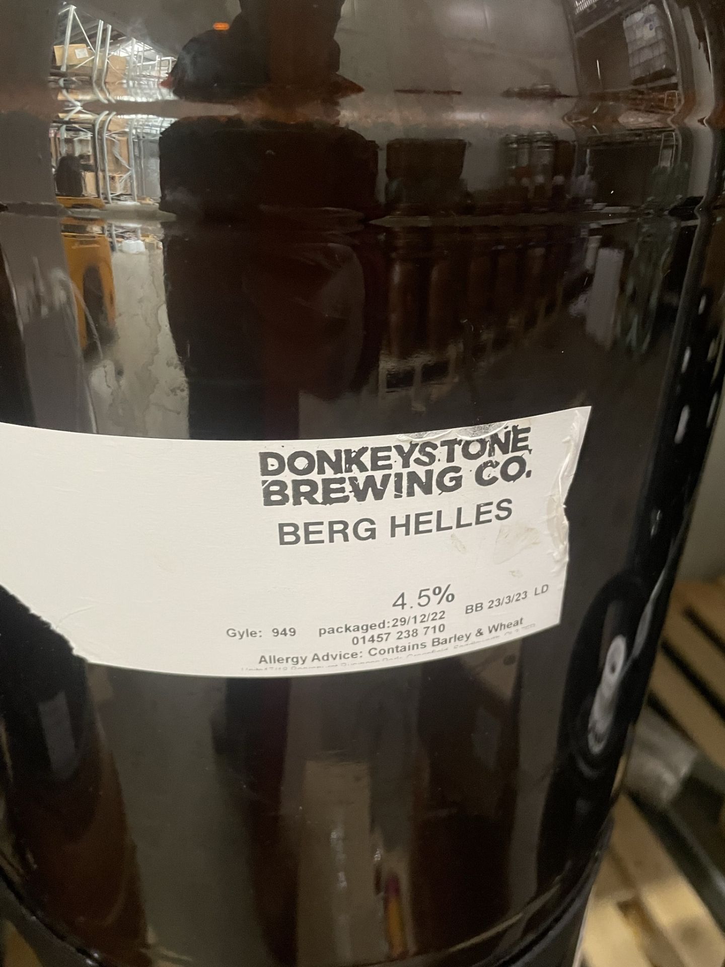 9 x Kegs/Casks of Donkeystone Brewing Co 'Berg Helles' German Lager | BB: 23/03/23 | 4.5% Vol - Image 3 of 3