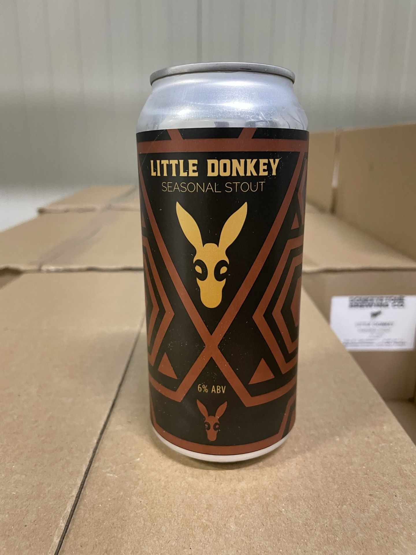 Approximately 384 x 440ml Cans of Donkeystone Brewing Co 'Little Donkey' Seasonal Stout | BB: 18/04/