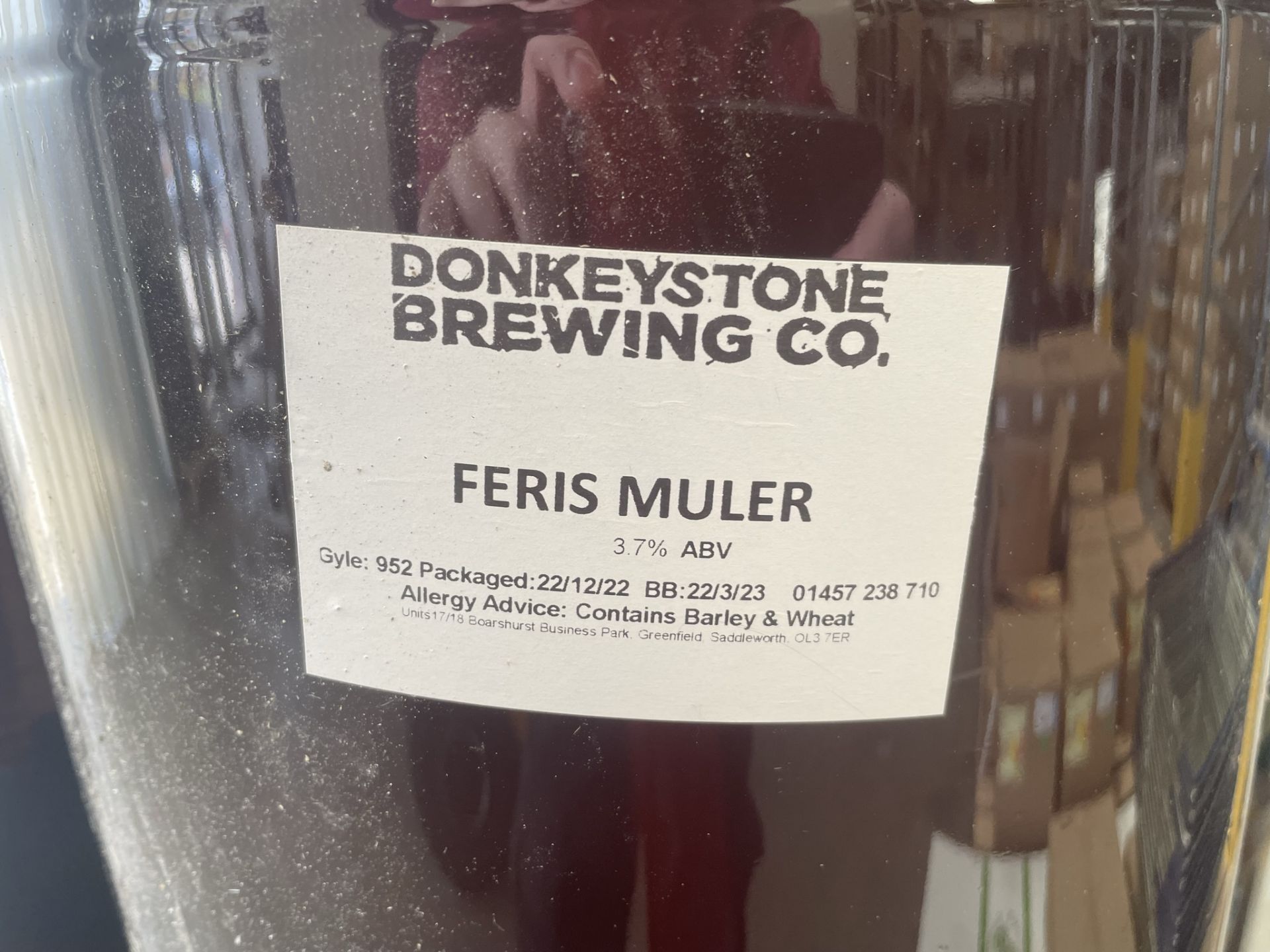 16 x Kegs/Casks of Donkeystone Brewing Co 'Feris Muler' IPA | BB: 22/3/23 | 3.7% Vol - Image 3 of 3