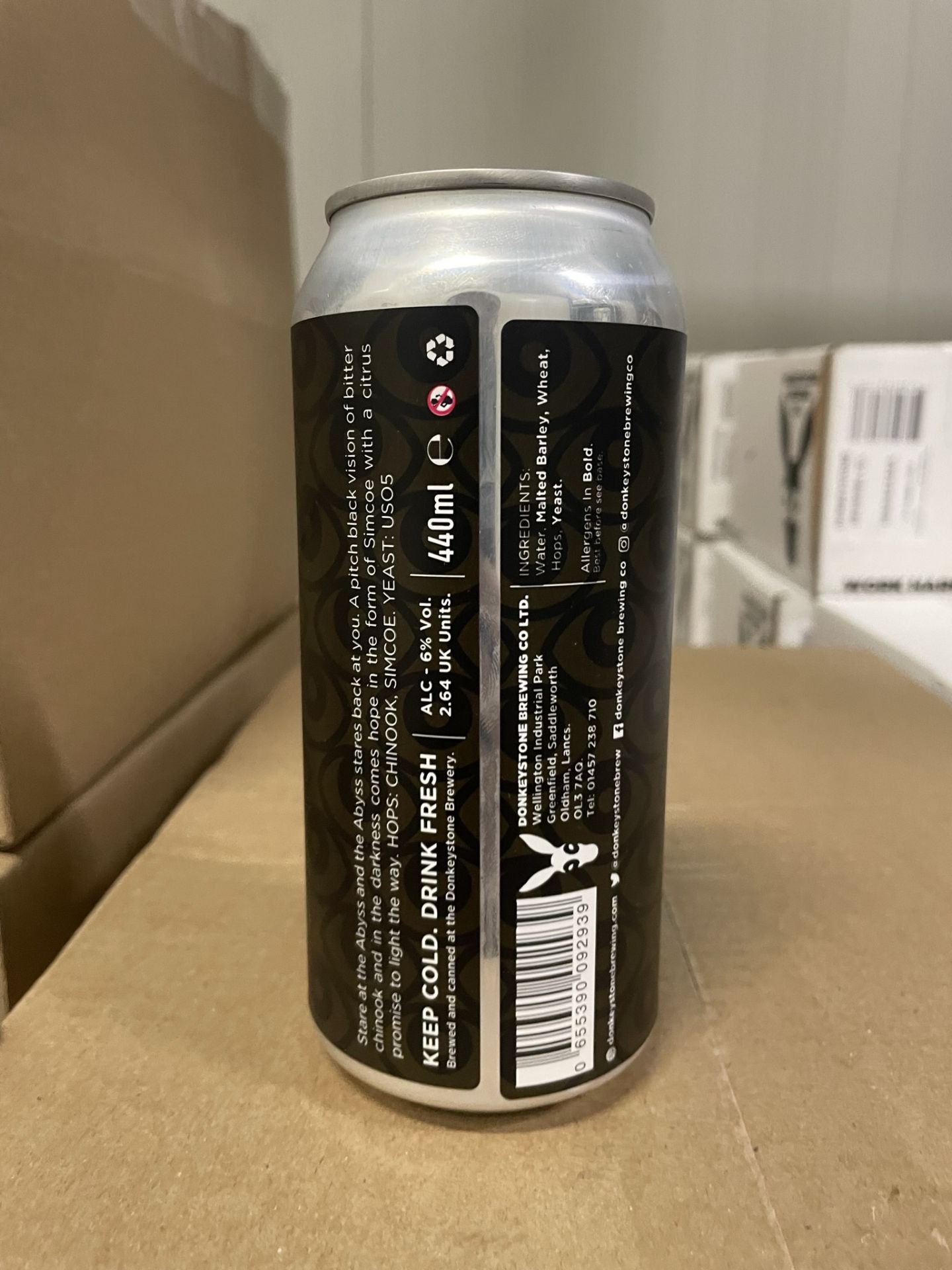 Approximately 96 x 440ml Cans of Donkeystone Brewing Co 'Abyss' Black IPA | BB: 20/01/23 | 6% Vol - Image 2 of 4