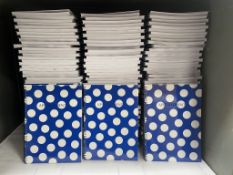 Approximately 100 x Quirepale Blue Polka Dot Binded 8-8 Appointment Books