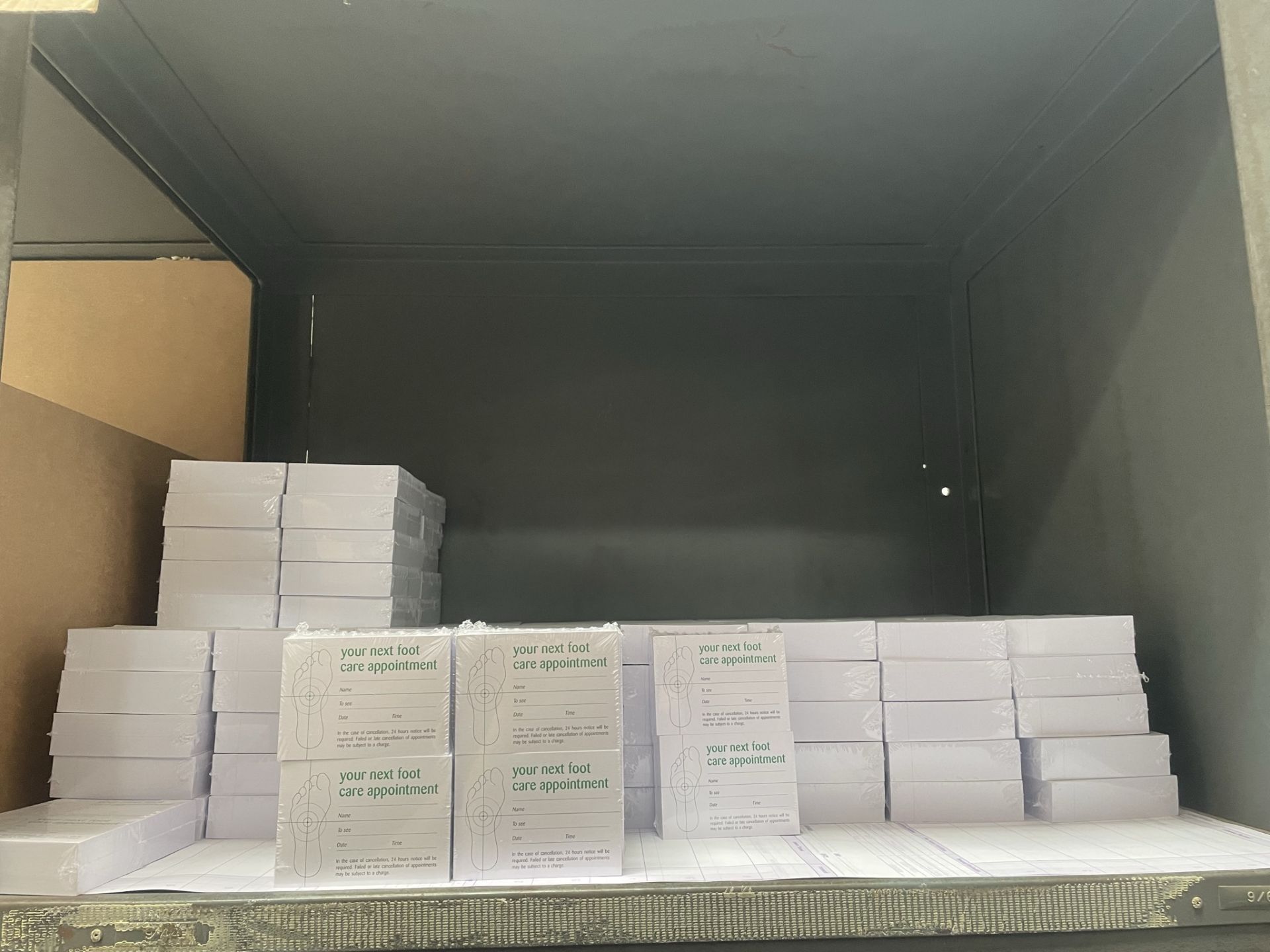 Approximately 800 x Packs of Various Quirepale Chiropody Appointment/Record/Continuation Cards