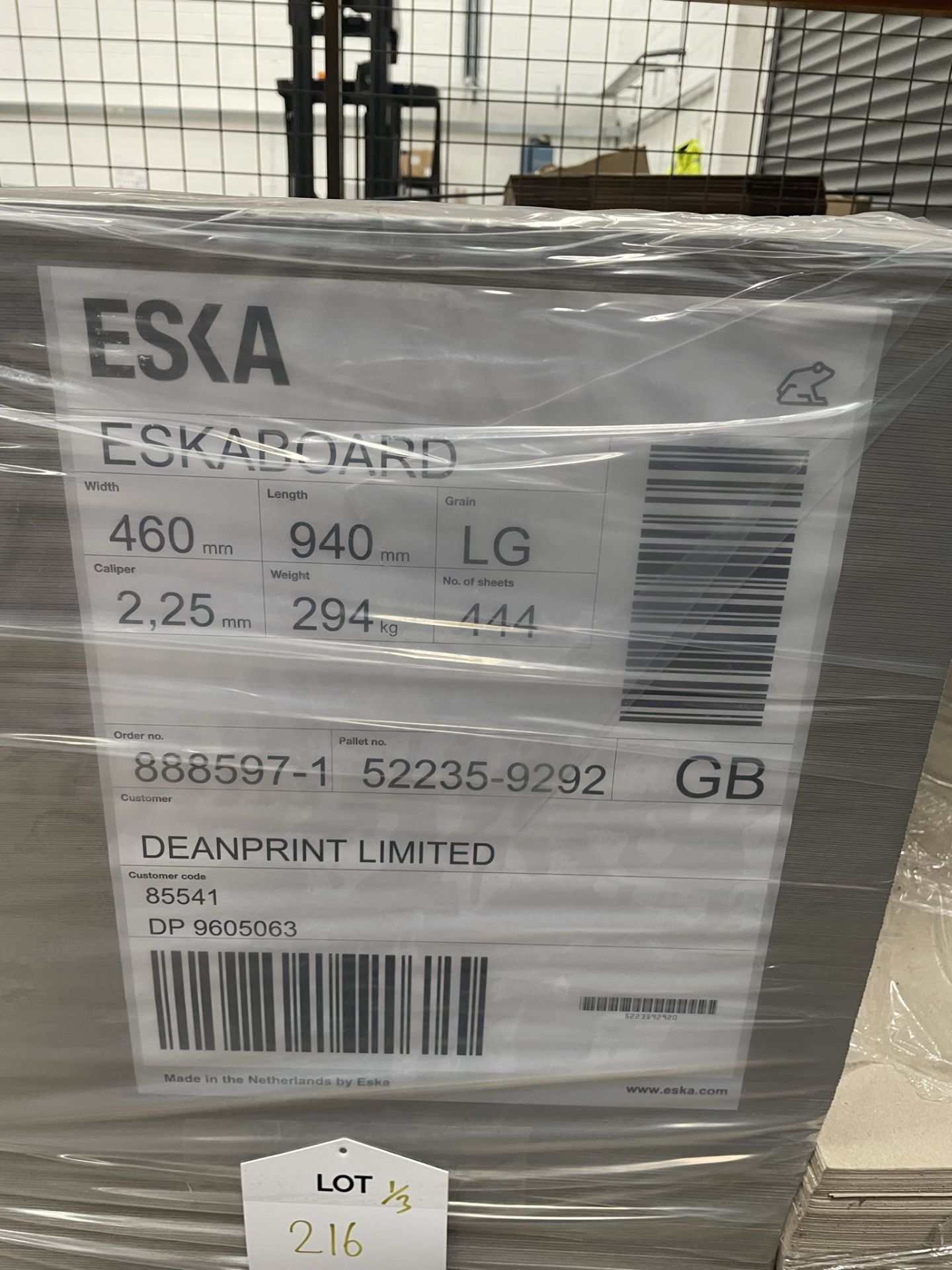 3 x Pallets of 2250 Micron Eskaboard | Approximately 1,288 Sheets | 460 x 940cm - Image 3 of 6