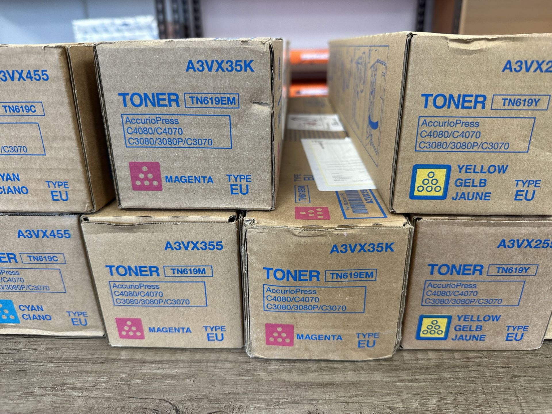 11 x Konica Minolta A3VX255/355/455 Toner Cartridges |Yellow, Magenta & Cyan - Image 3 of 5