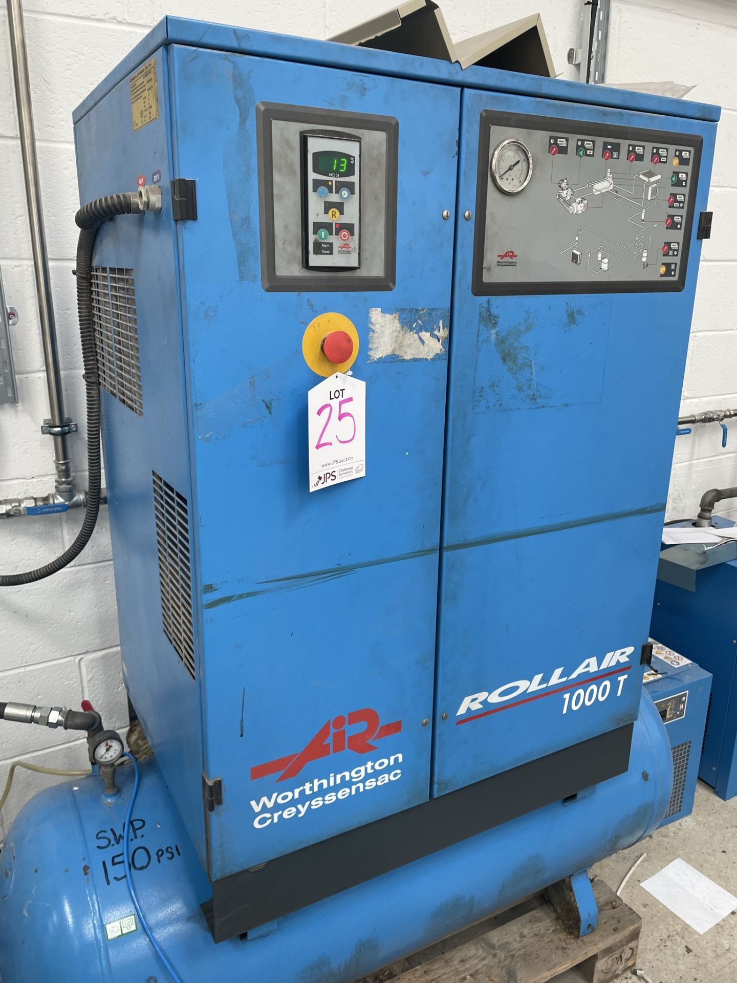 Worthington RollAir 1000T Rotary Screw Compressor w/ Dryer - Image 2 of 12