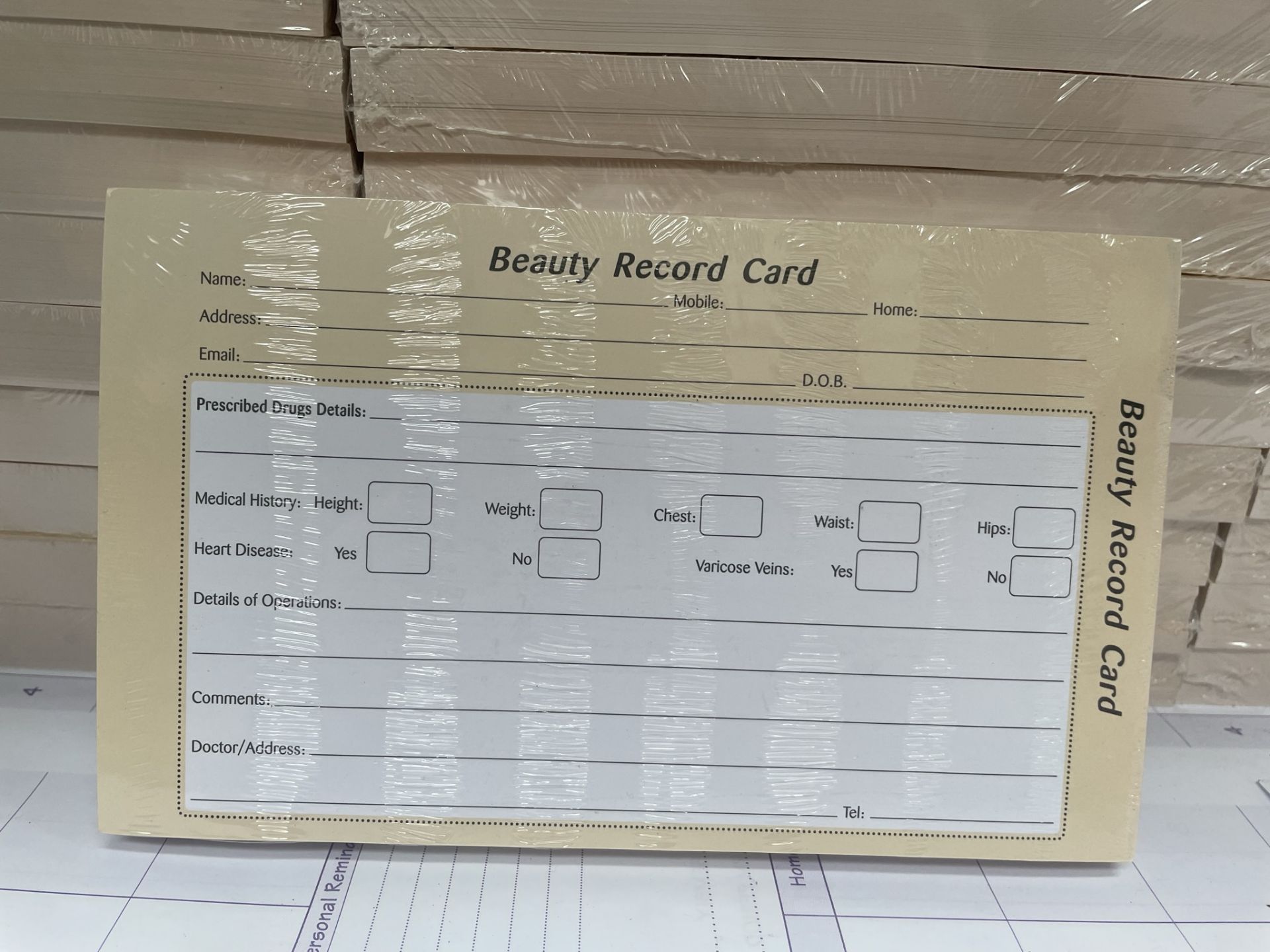 Approximately 1,600 x Various Packs of Beauty Therapy Client Record & Appointment Cards - Image 6 of 12