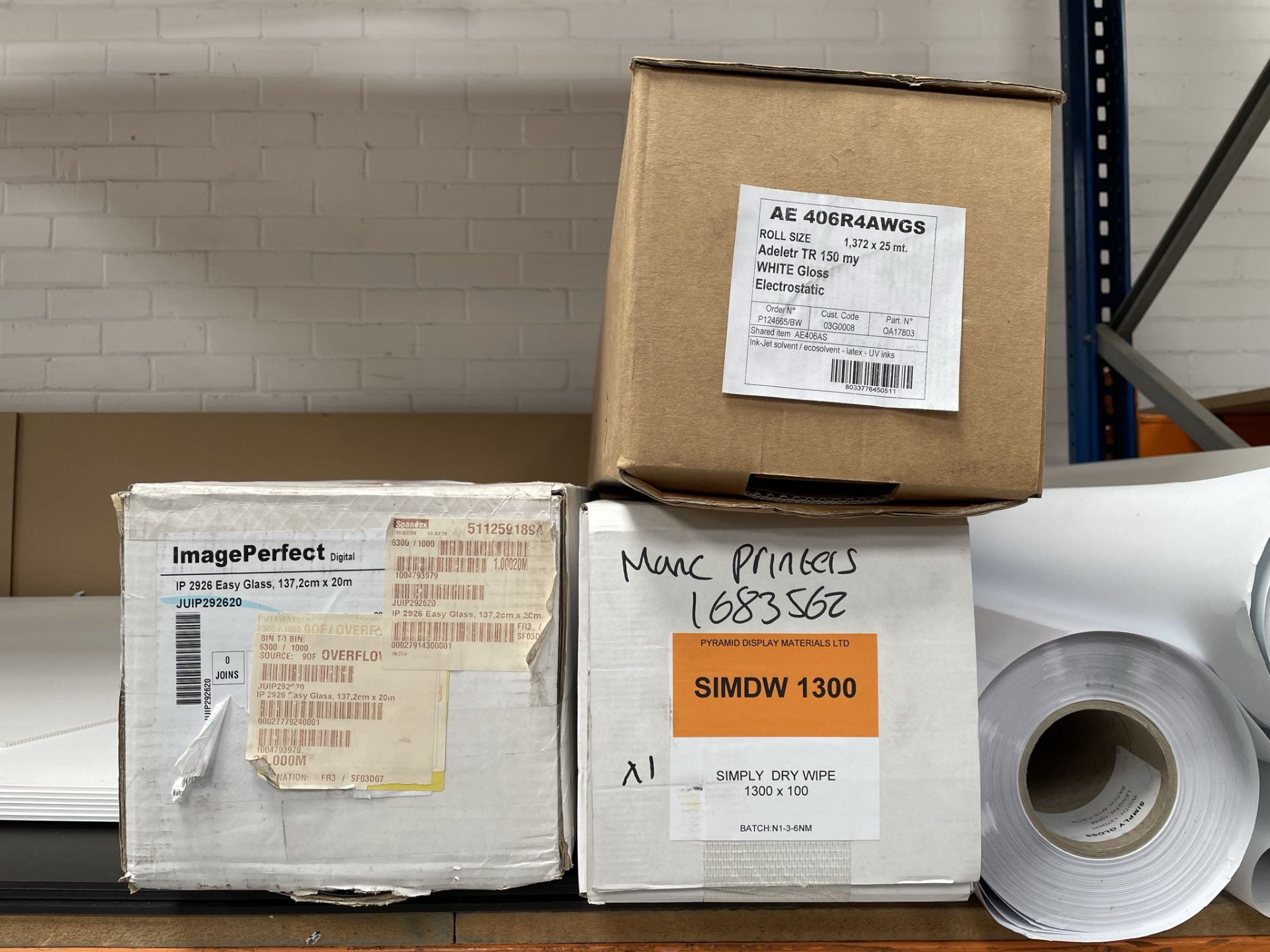 20 x Various New & Part Used Rolls of Paper/Vinyl/Canvas - As Pictured | Located in Eccles - Image 2 of 12