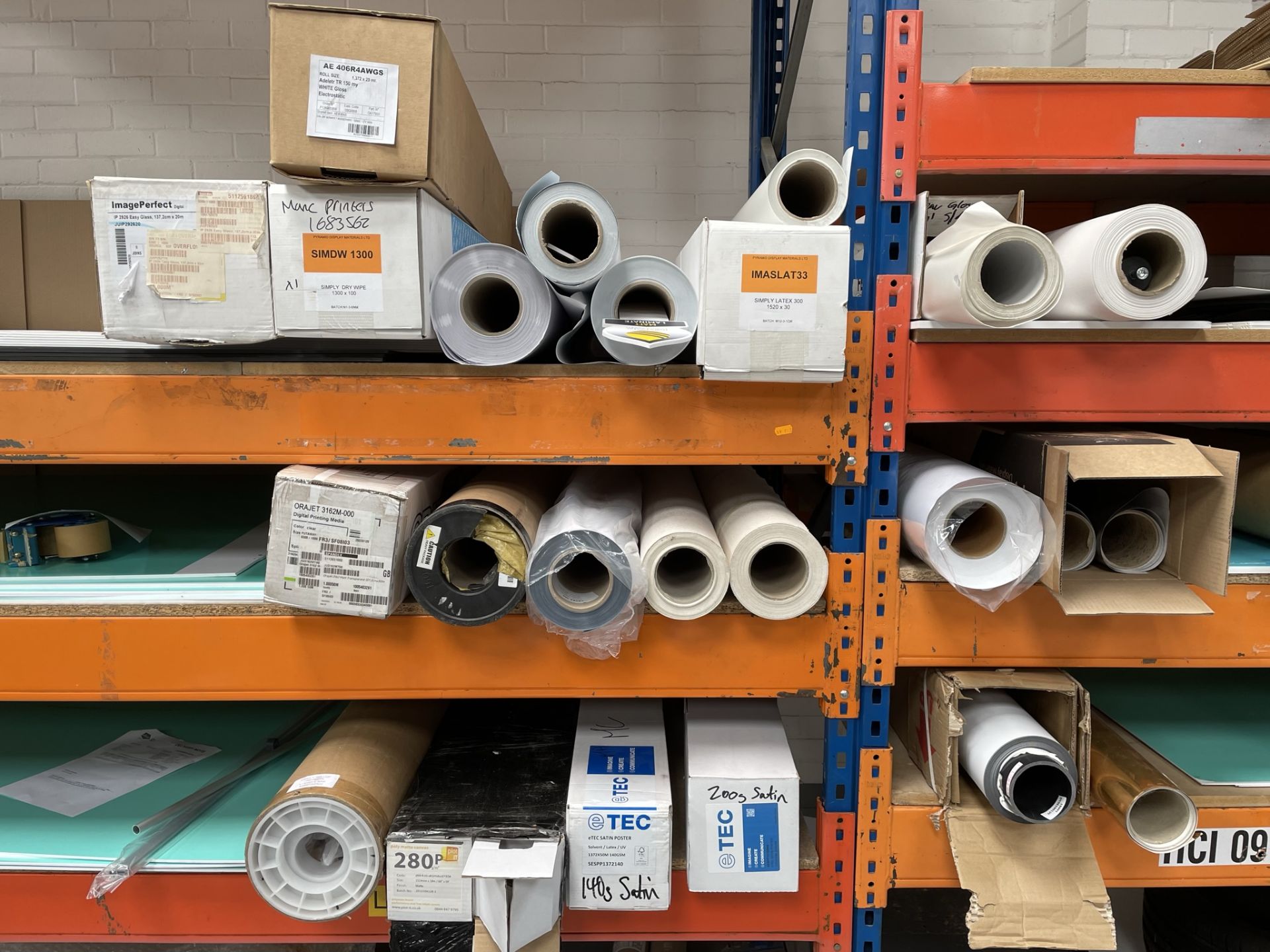 20 x Various New & Part Used Rolls of Paper/Vinyl/Canvas - As Pictured | Located in Eccles