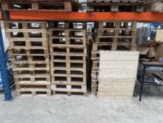 Approximately 75 x Various Sized Wooden Pallets