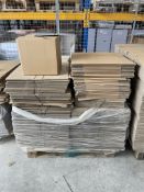 Approximately 250 x Single Wall Cardboard Boxes | 34.5cm x 33cm x 25cm