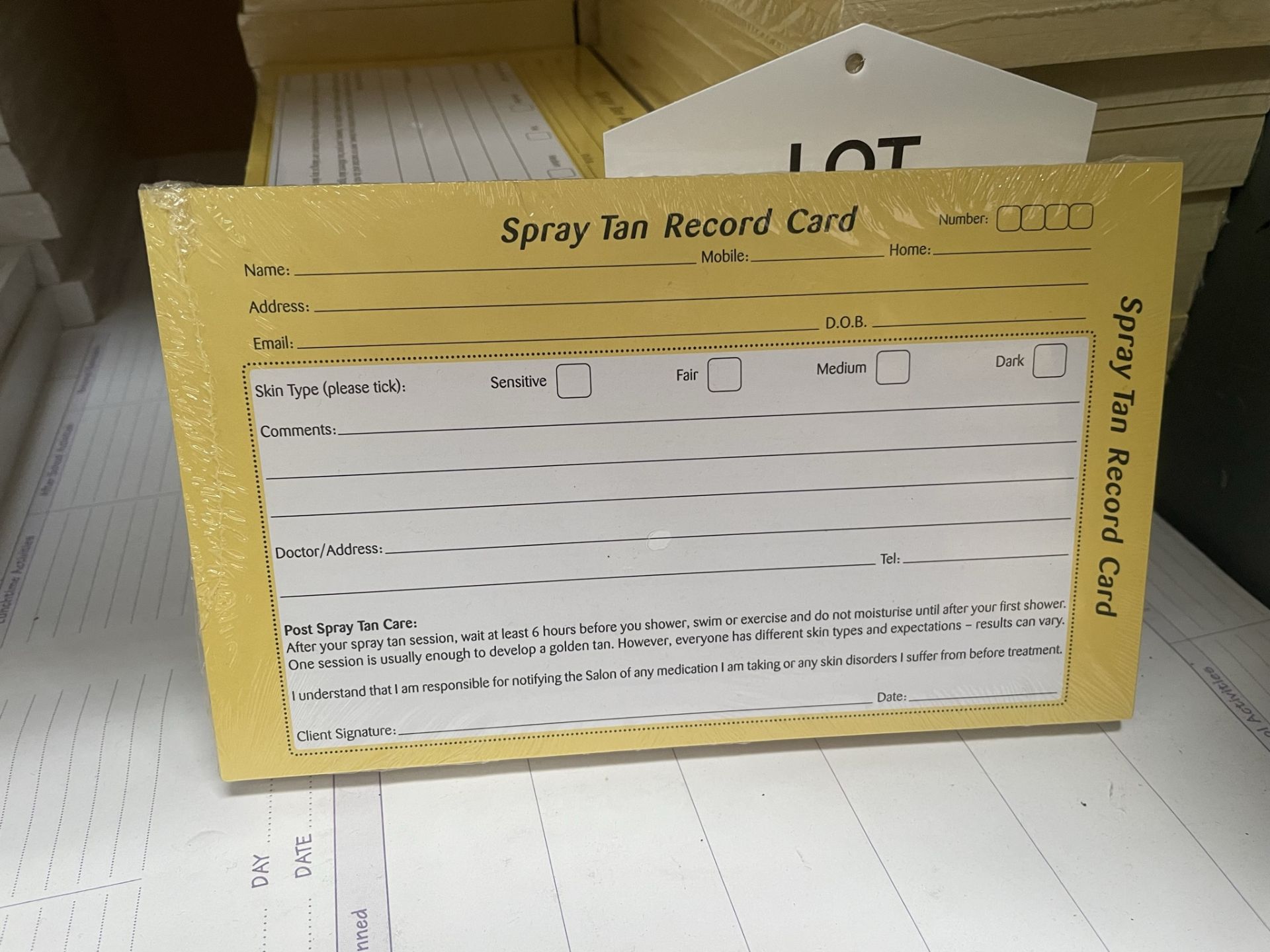 Approximately 1,600 x Various Packs of Beauty Therapy Client Record & Appointment Cards - Image 10 of 12