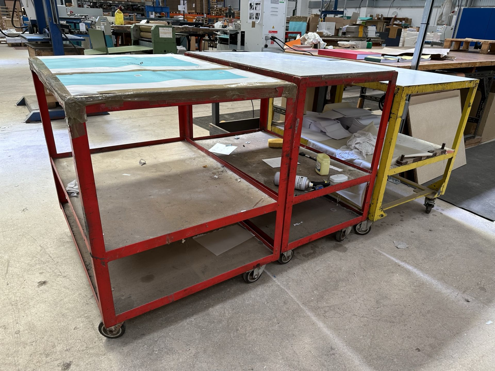 3 x Mobile 3 Tier Work Benches