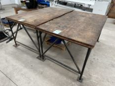 2 x Industrial work benches
