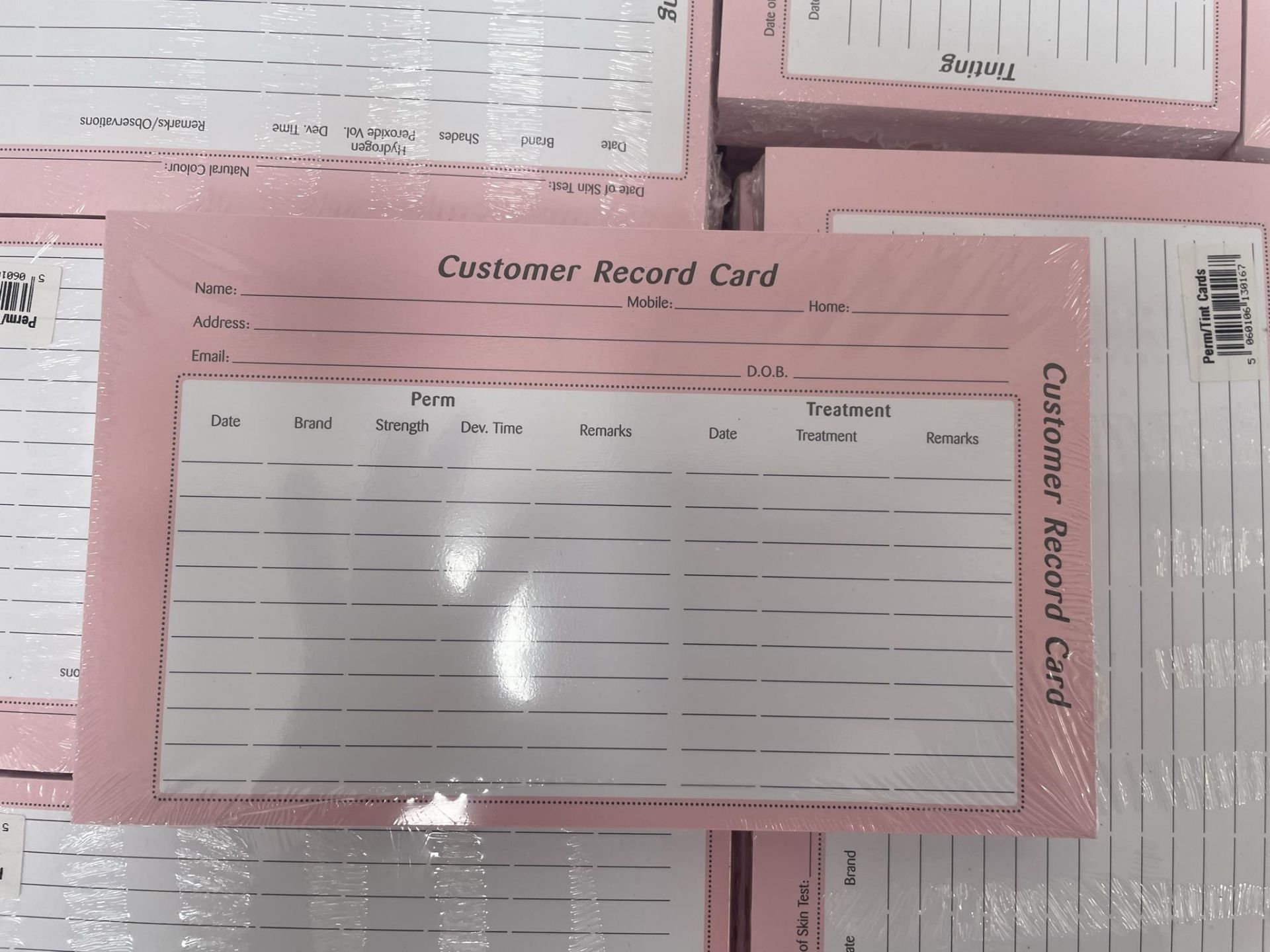 Approximately 1,000 x Packs of Quirepale Perm/Tint Customer Record Cards - Image 2 of 5