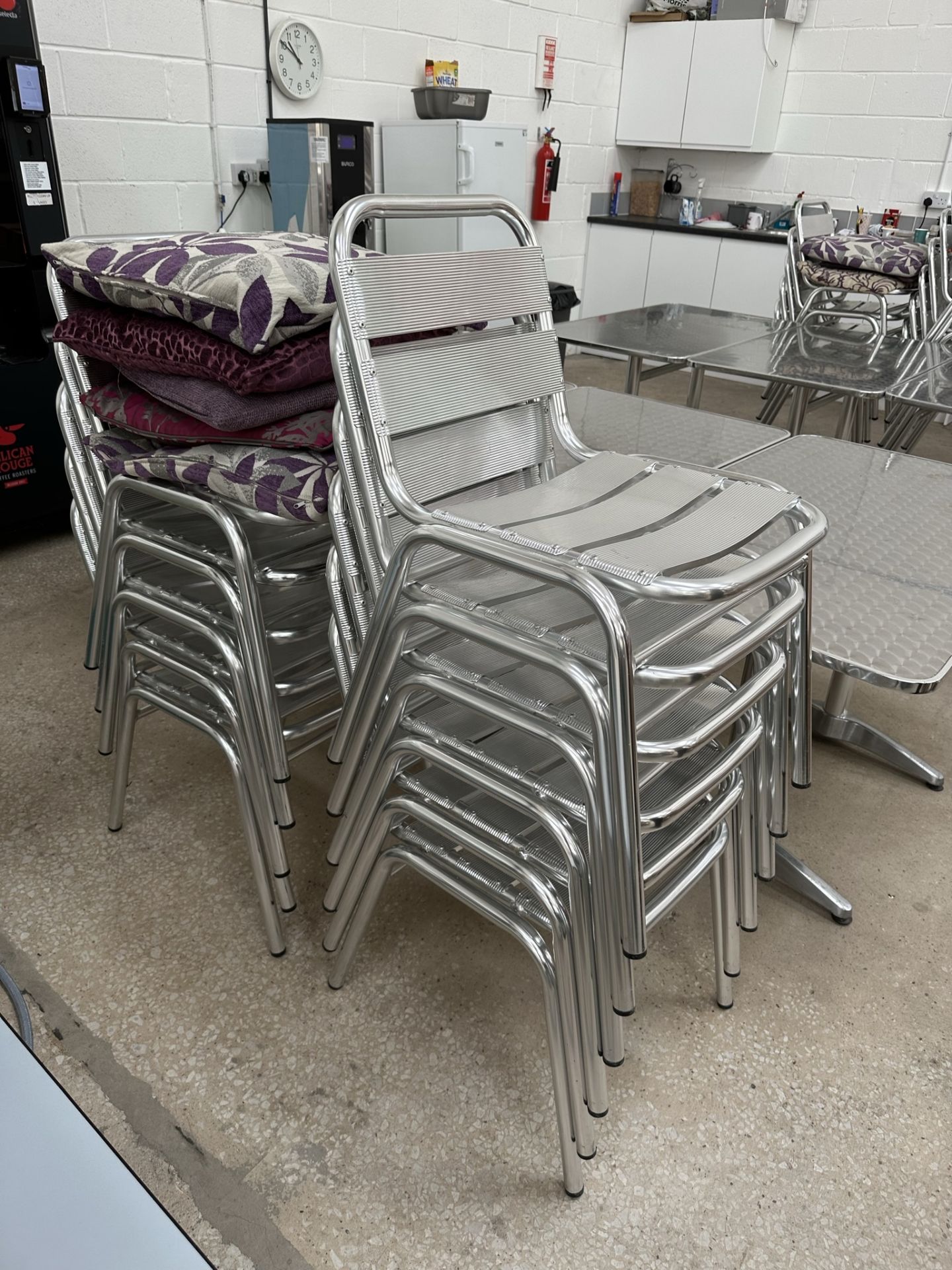 3 x Canteen tables w/ 11 x Chairs - Bild 2 aus 2