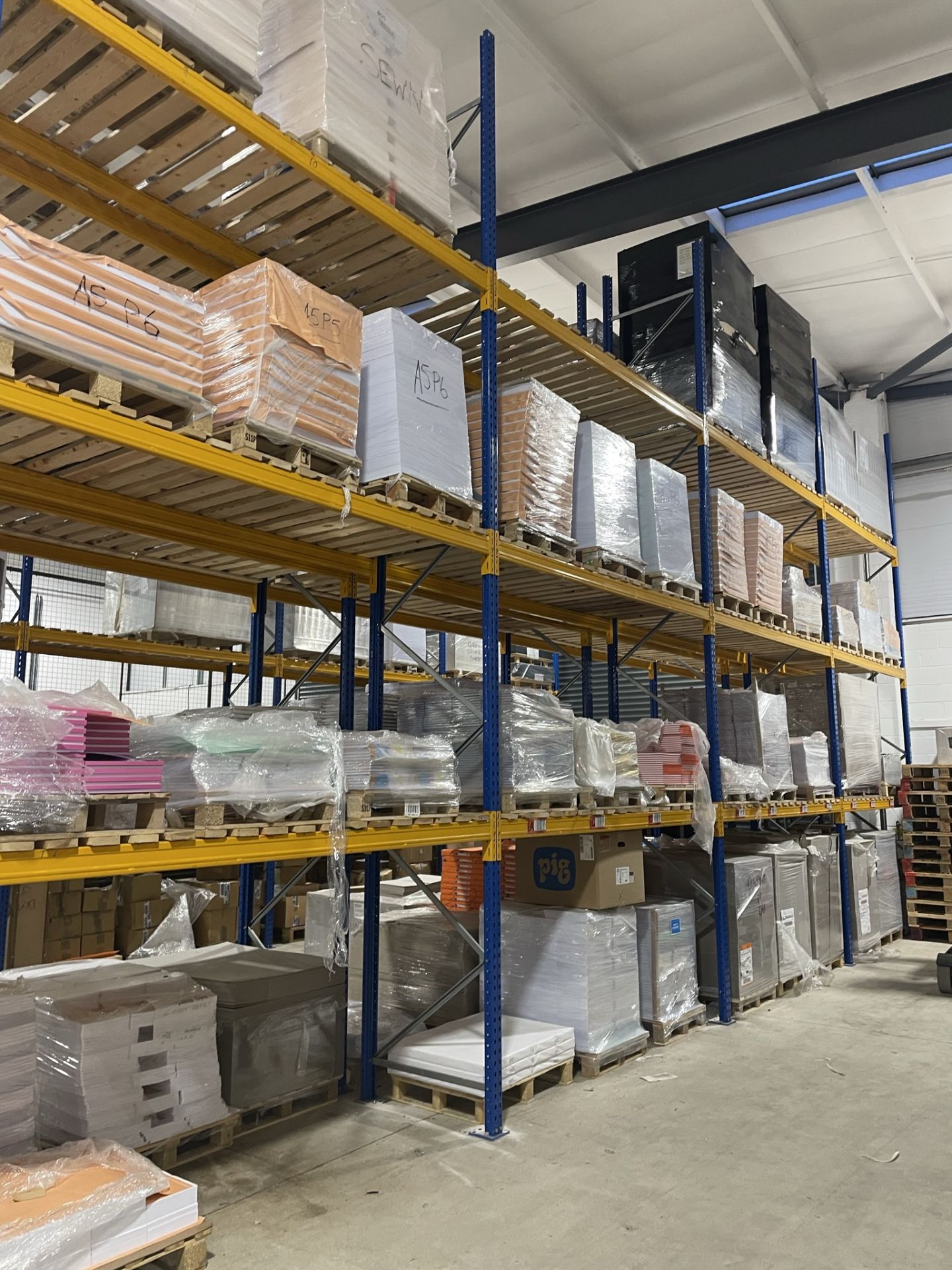 7 x Bays of 3 Tier Pallet Racking - CONTENTS EXCLUDED - Image 2 of 2