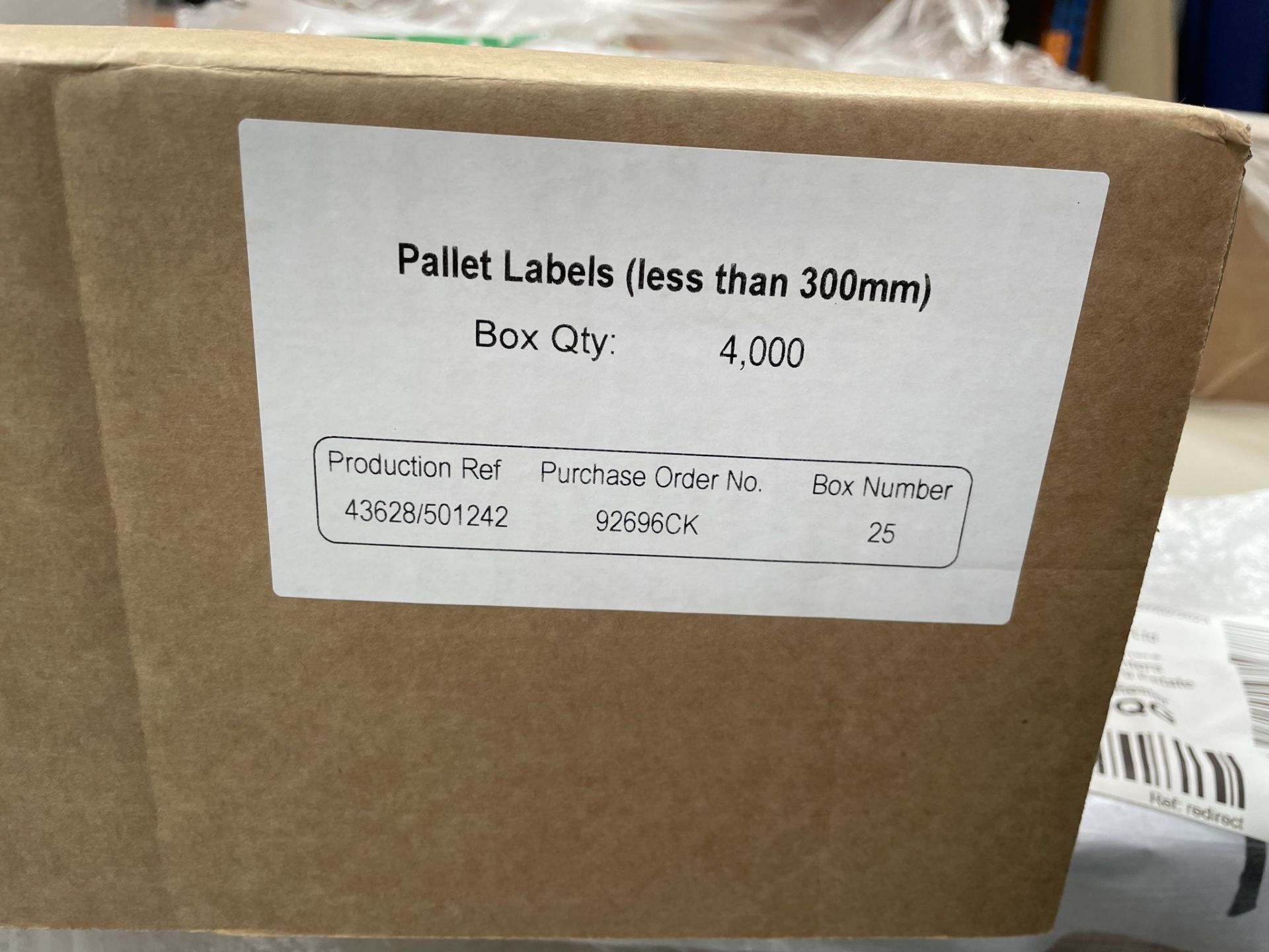 22 x Boxes of Pallet Labels - 4,000 Each Box | Located in Eccles - Image 2 of 2