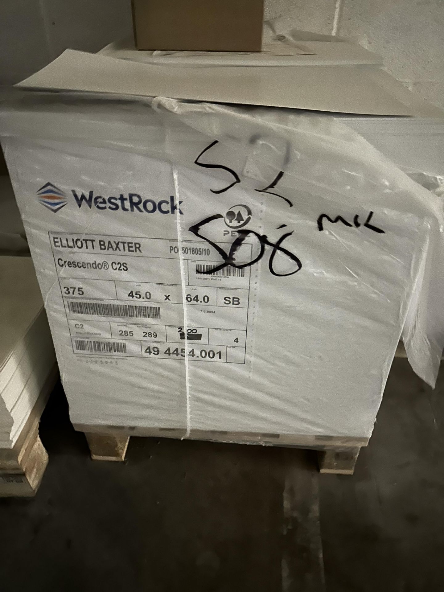 Pallet of Crescendo C2S Paper - 450 x 640