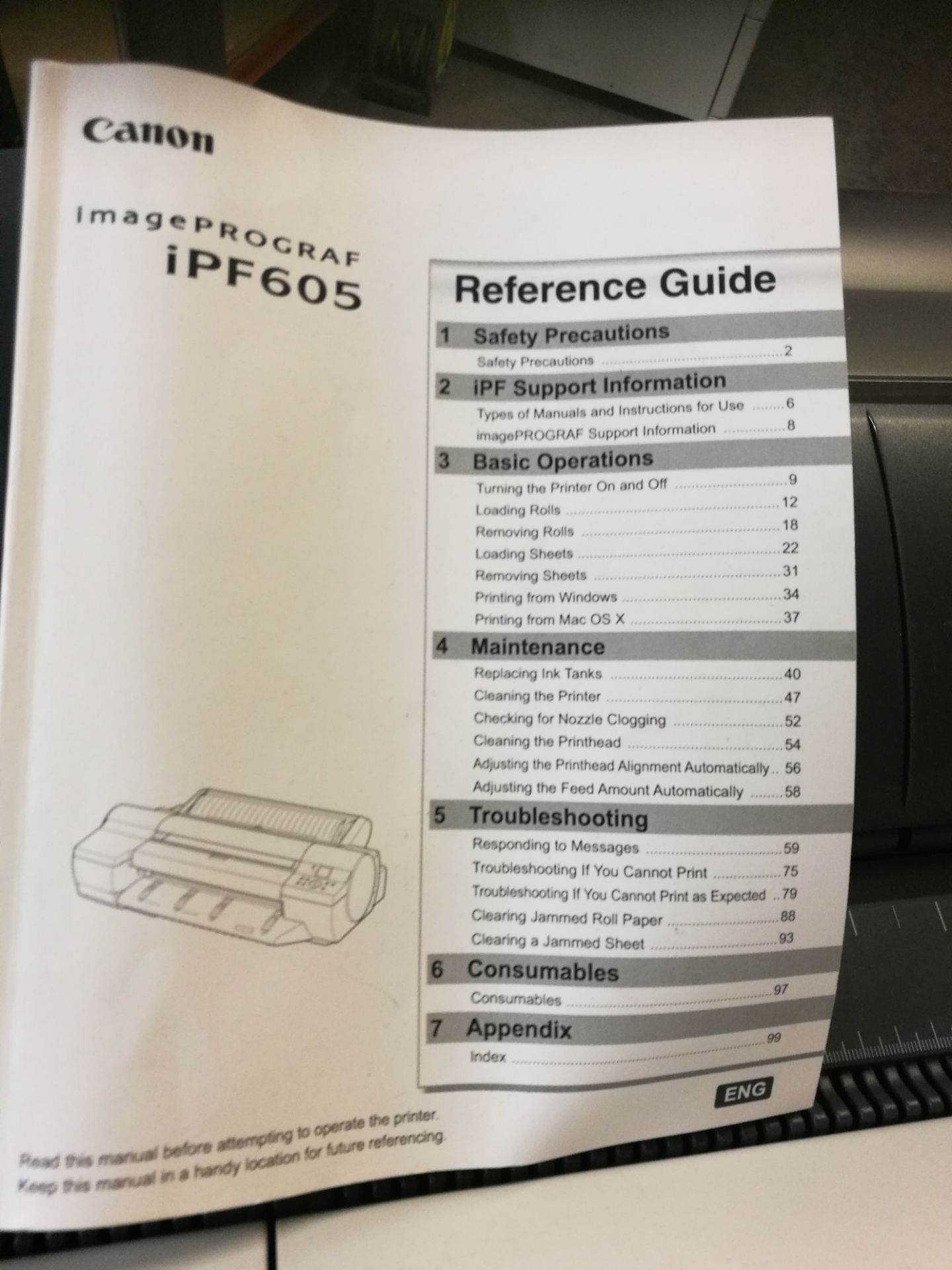 Canon Plan Printer - ImageProGraf | IPF605 - Image 8 of 8