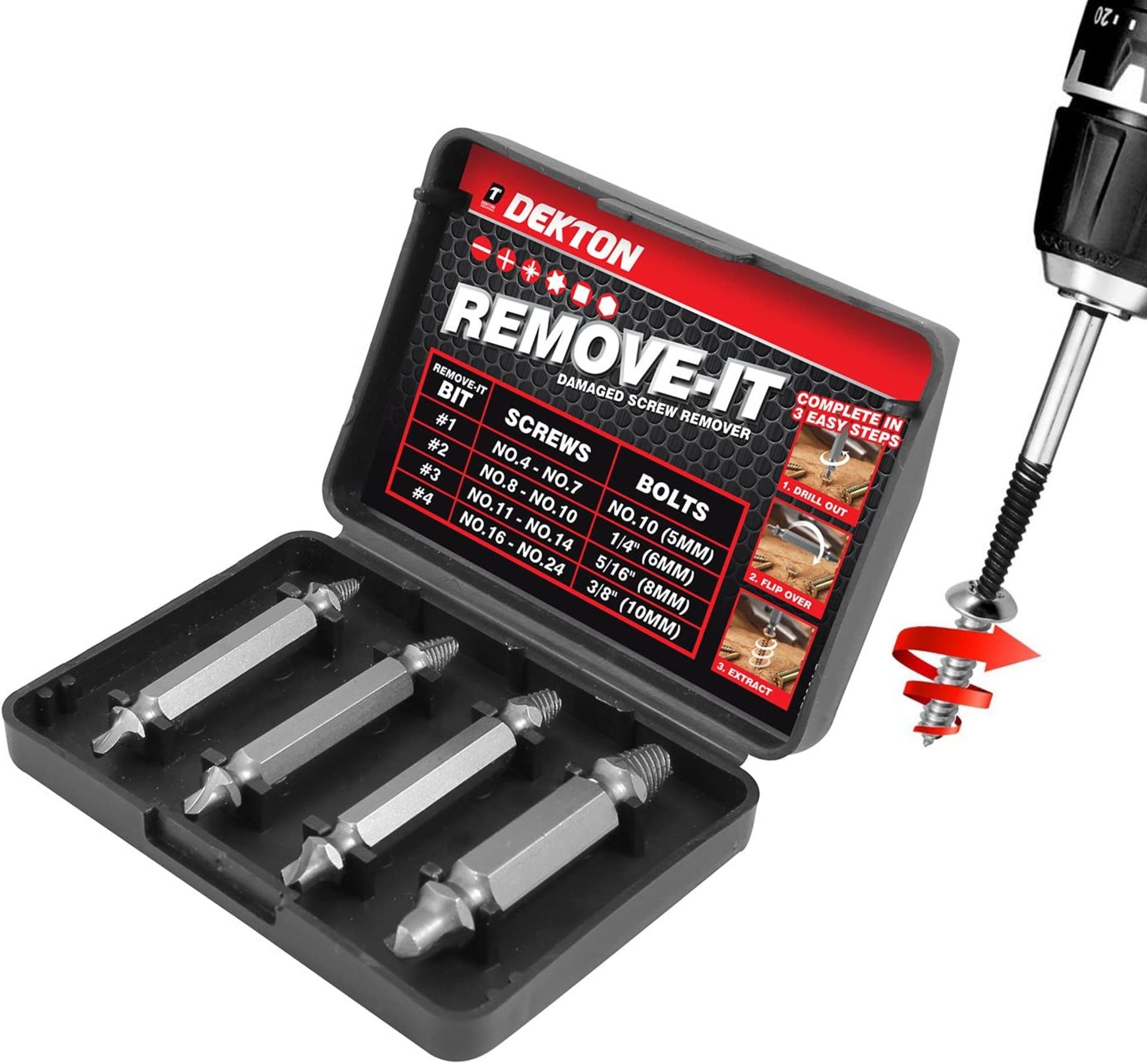 50 x Dekton Damaged Screw Remover Kits - Image 2 of 2