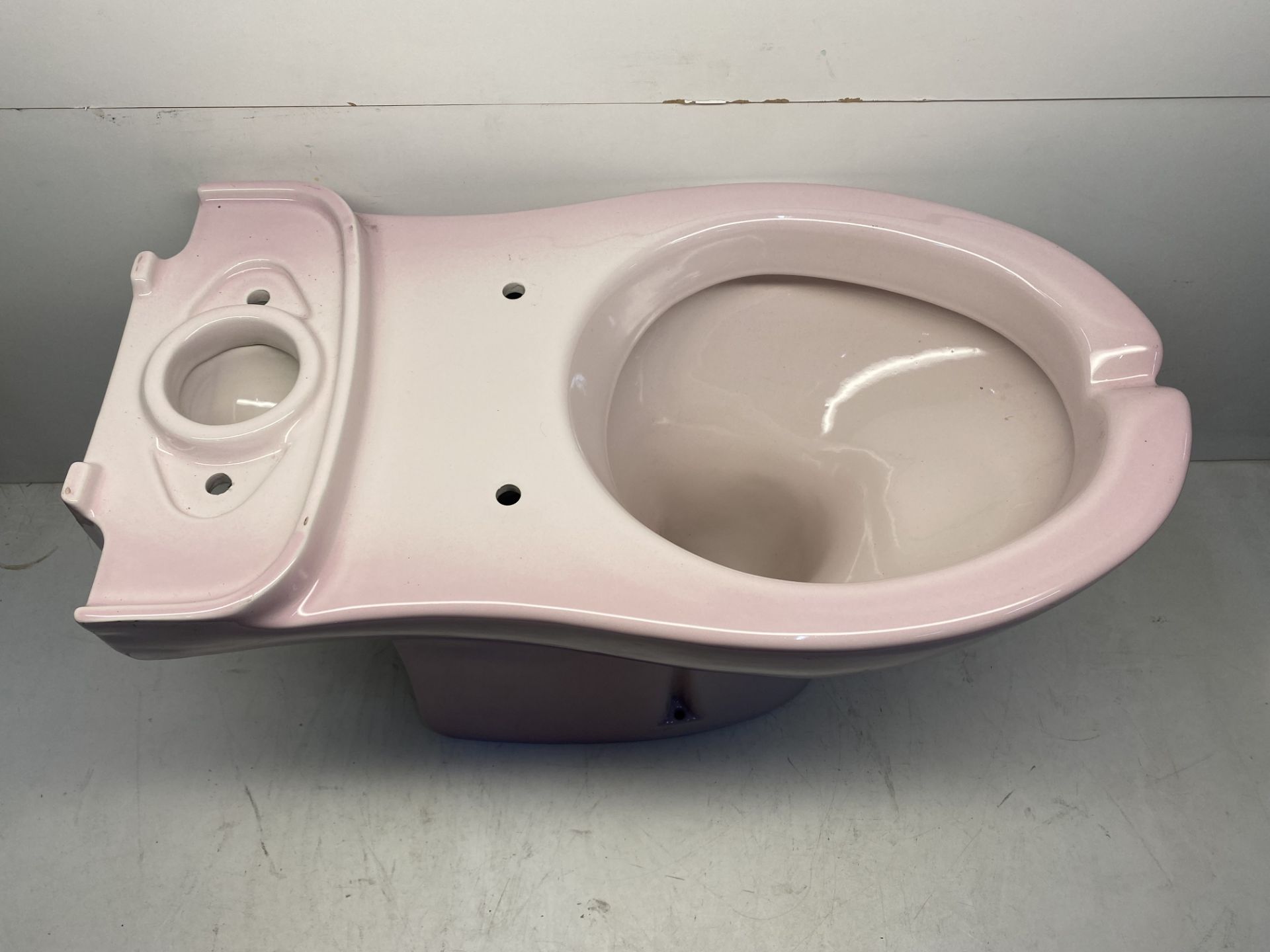 Pink Ceramic Back To Wall Toilet Pan - Image 2 of 6
