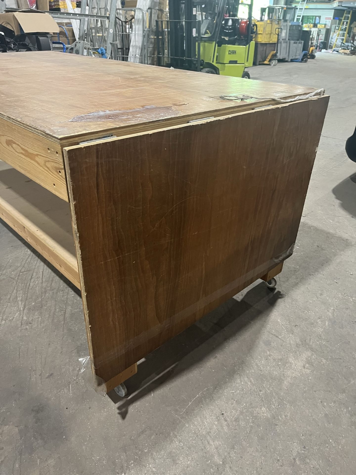 2 x Large Wooden Mobile Tables - Bild 7 aus 8