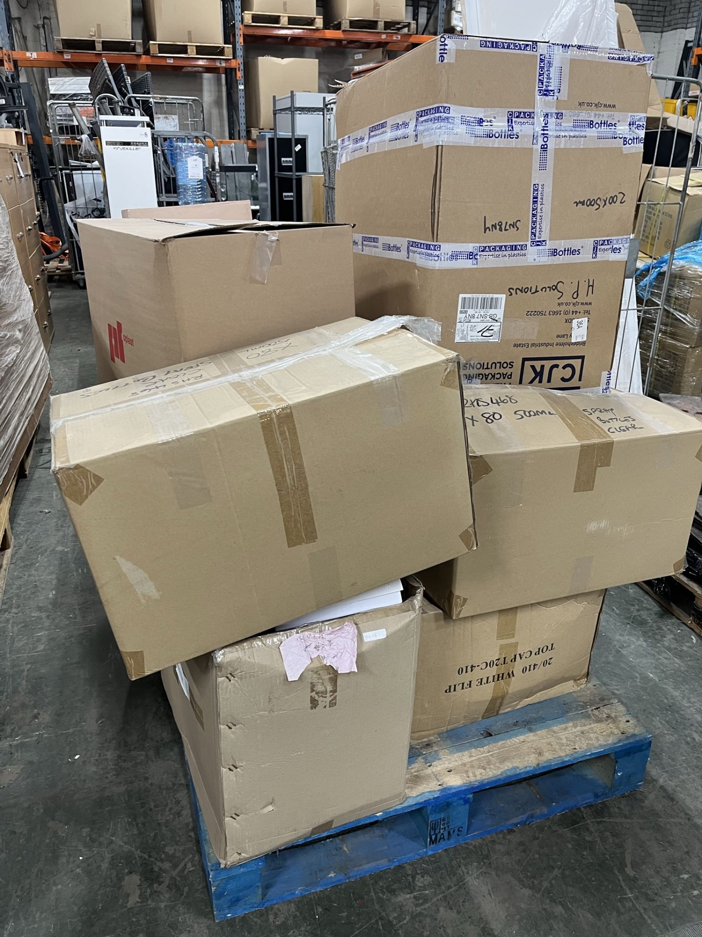 Pallet Of Various Bottles | As Pictured