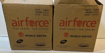 2 x Airforce J48-974W3 High Speed Hand Dryers