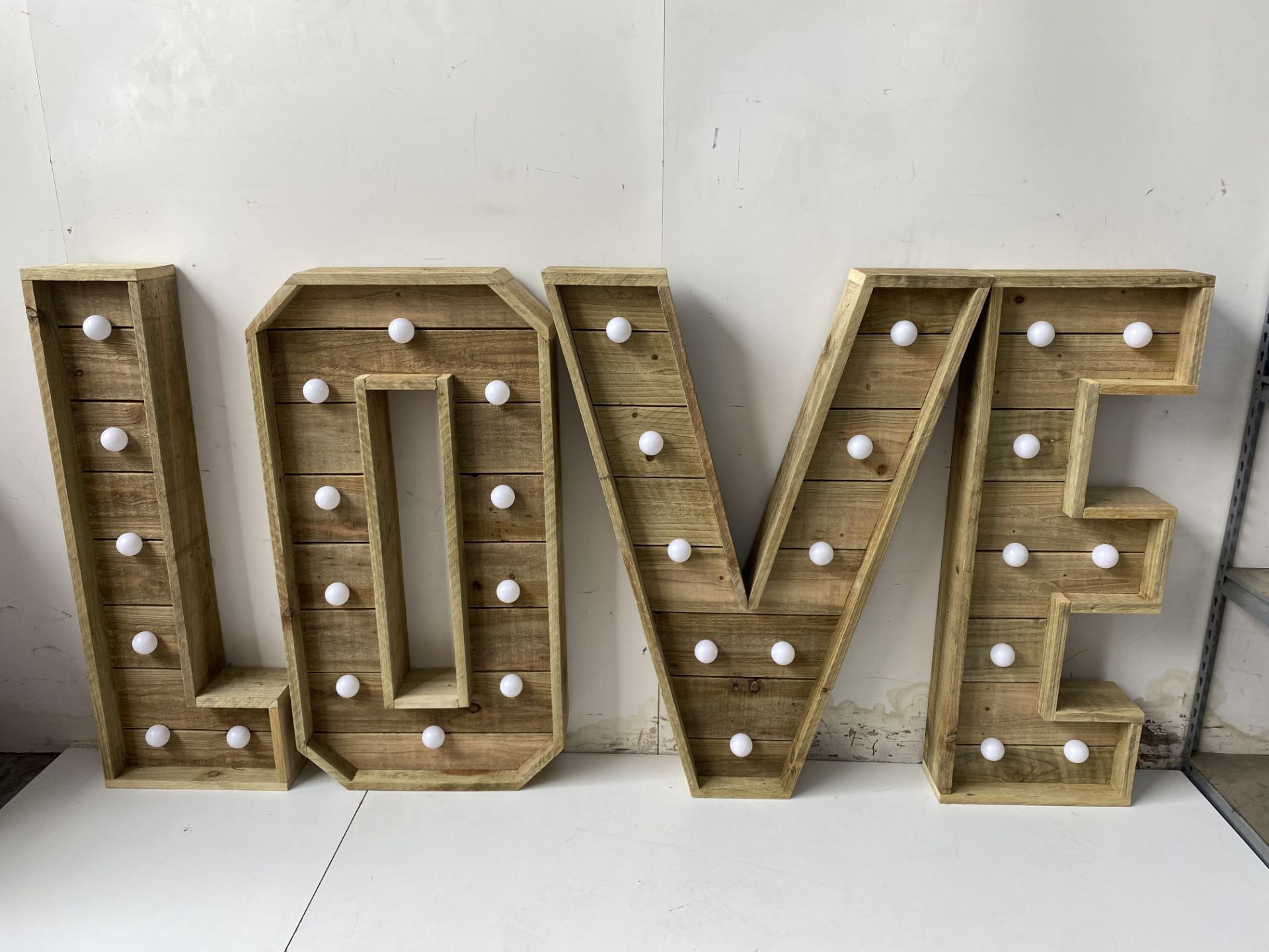 LOVE Light Up LED Large Marquee Letters Decoration - Image 3 of 8
