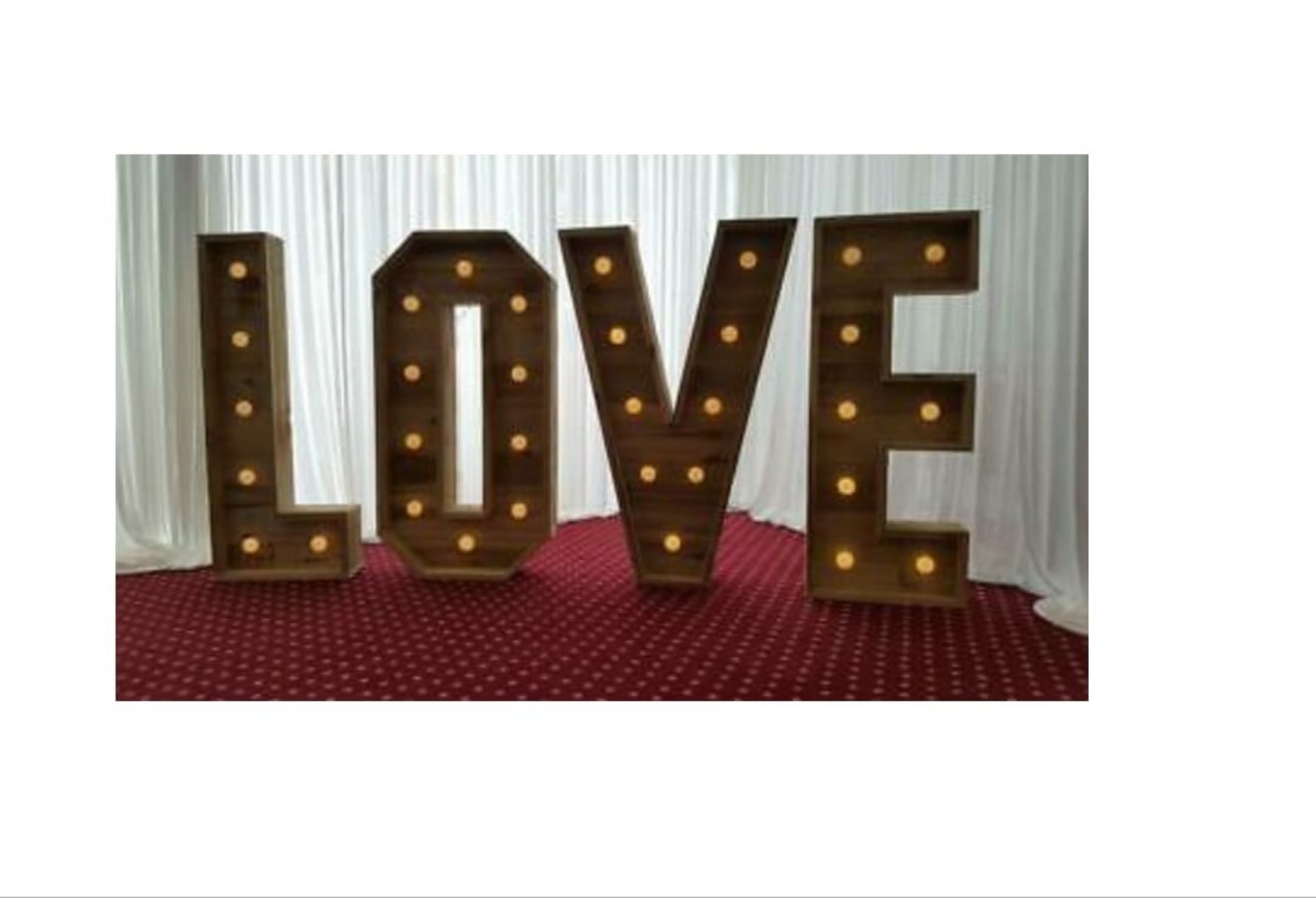 LOVE Light Up LED Large Marquee Letters Decoration - Image 2 of 8