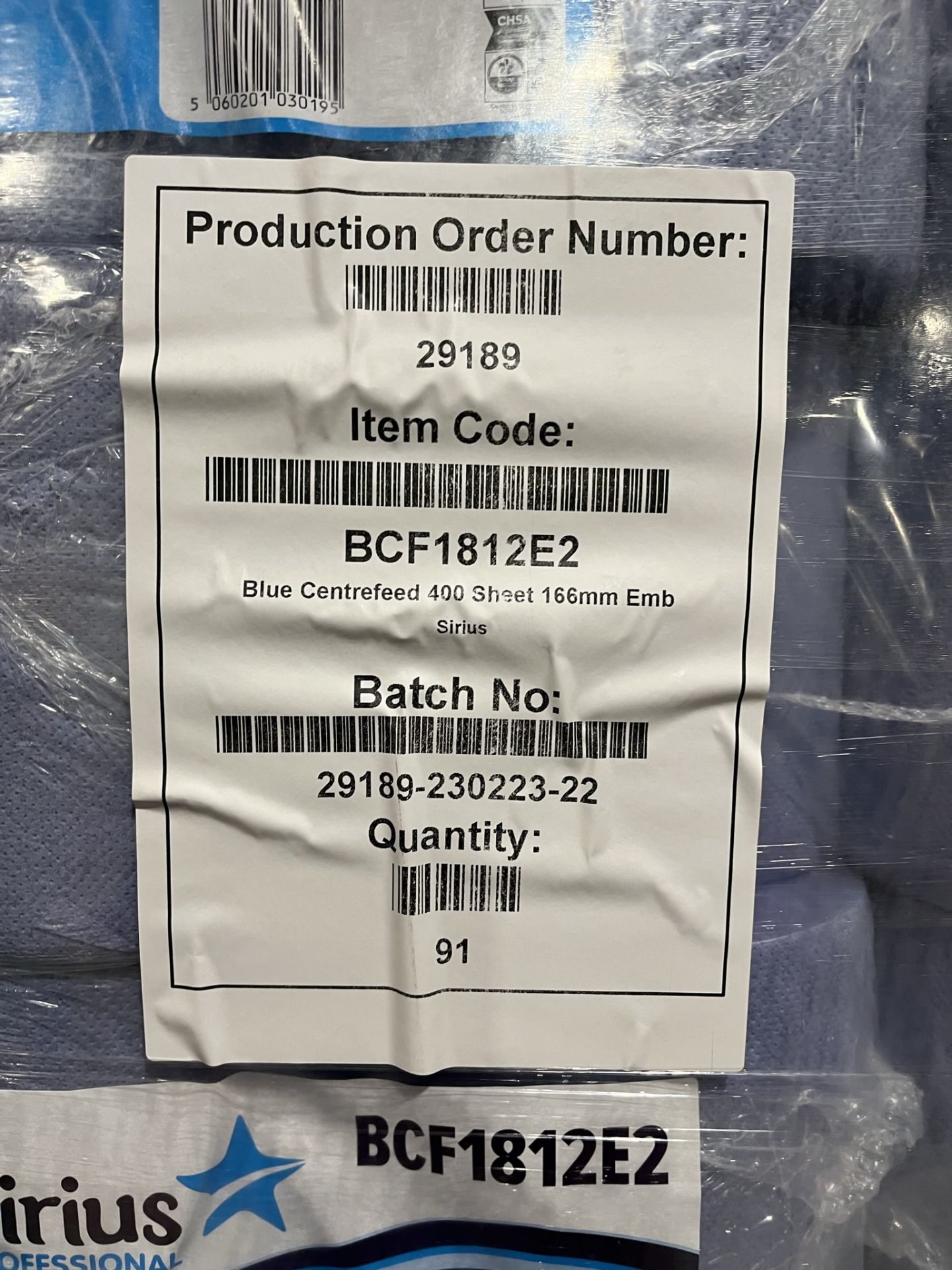 546 x Sirius BCF1812E2 2 Ply Centre feed Rolls | Approx 91 Packs - Image 5 of 5