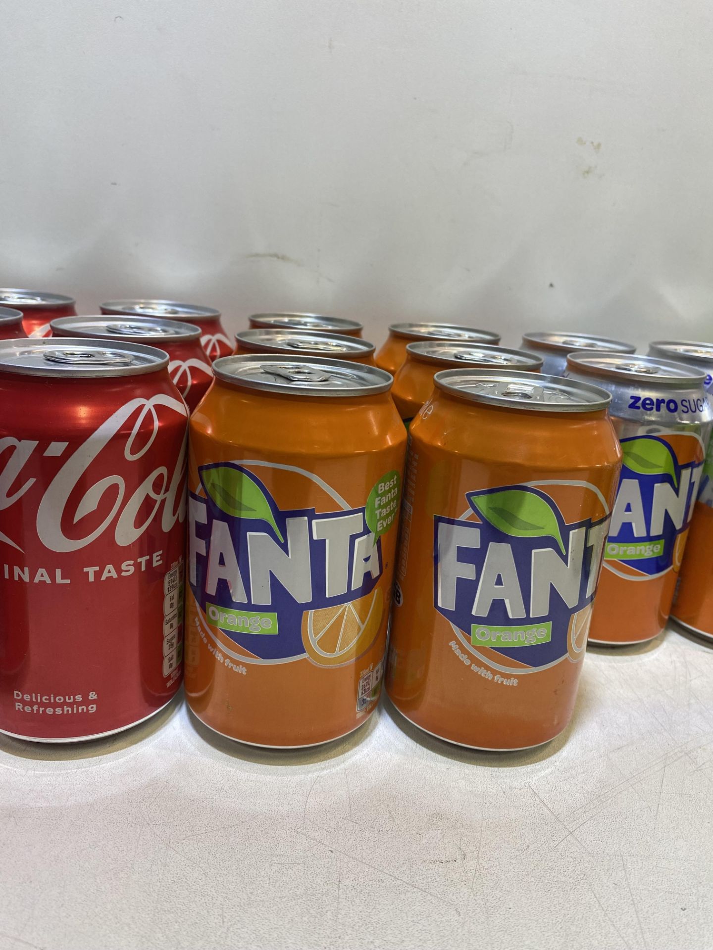 28 x Cans Of Various Fizzy Drinks Including Coca Cola, Fanta, R.White Etc - Image 3 of 9