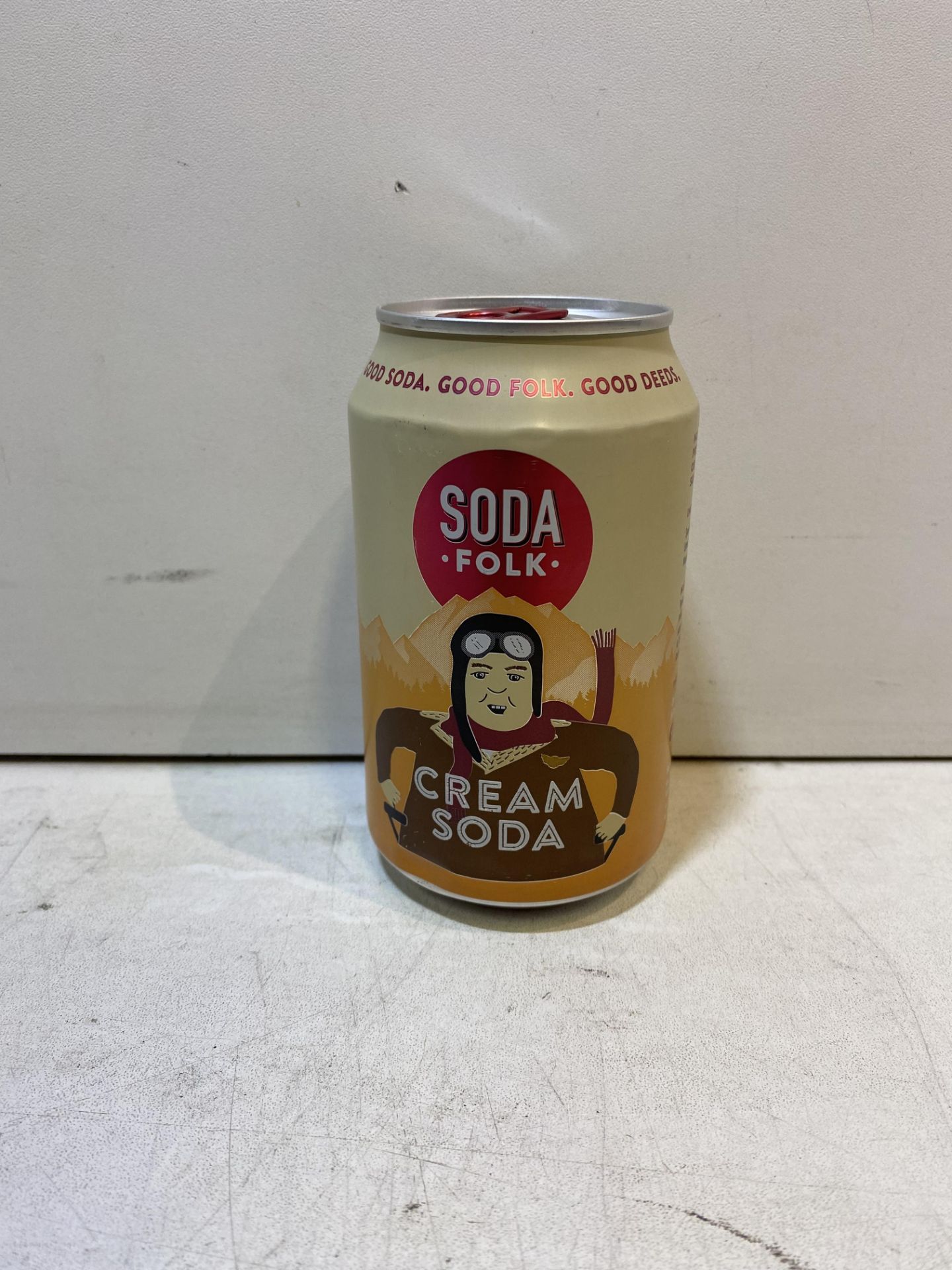 8 x Cans Of Soda Folk Cream Soda, 330ml