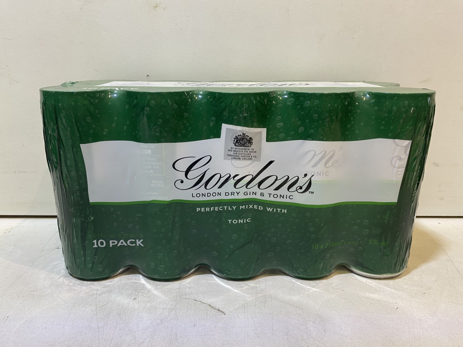 5 x 10 Packs Of Gordons London Dry Gin & Tonic Cans, 250ml, BBD 02.23. 5% Vol - Image 2 of 5