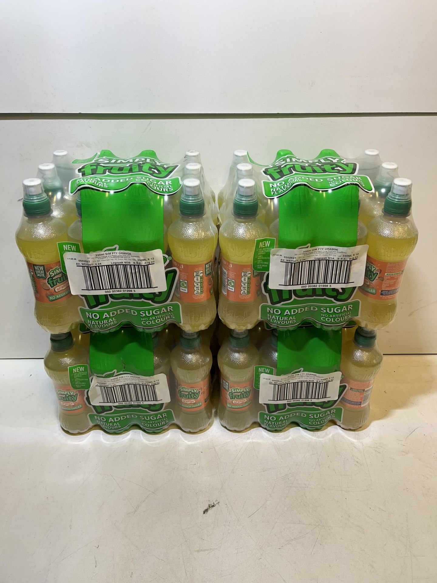 4 x Packs Of 12 330ML Bottles Of Simply Fruity Orange