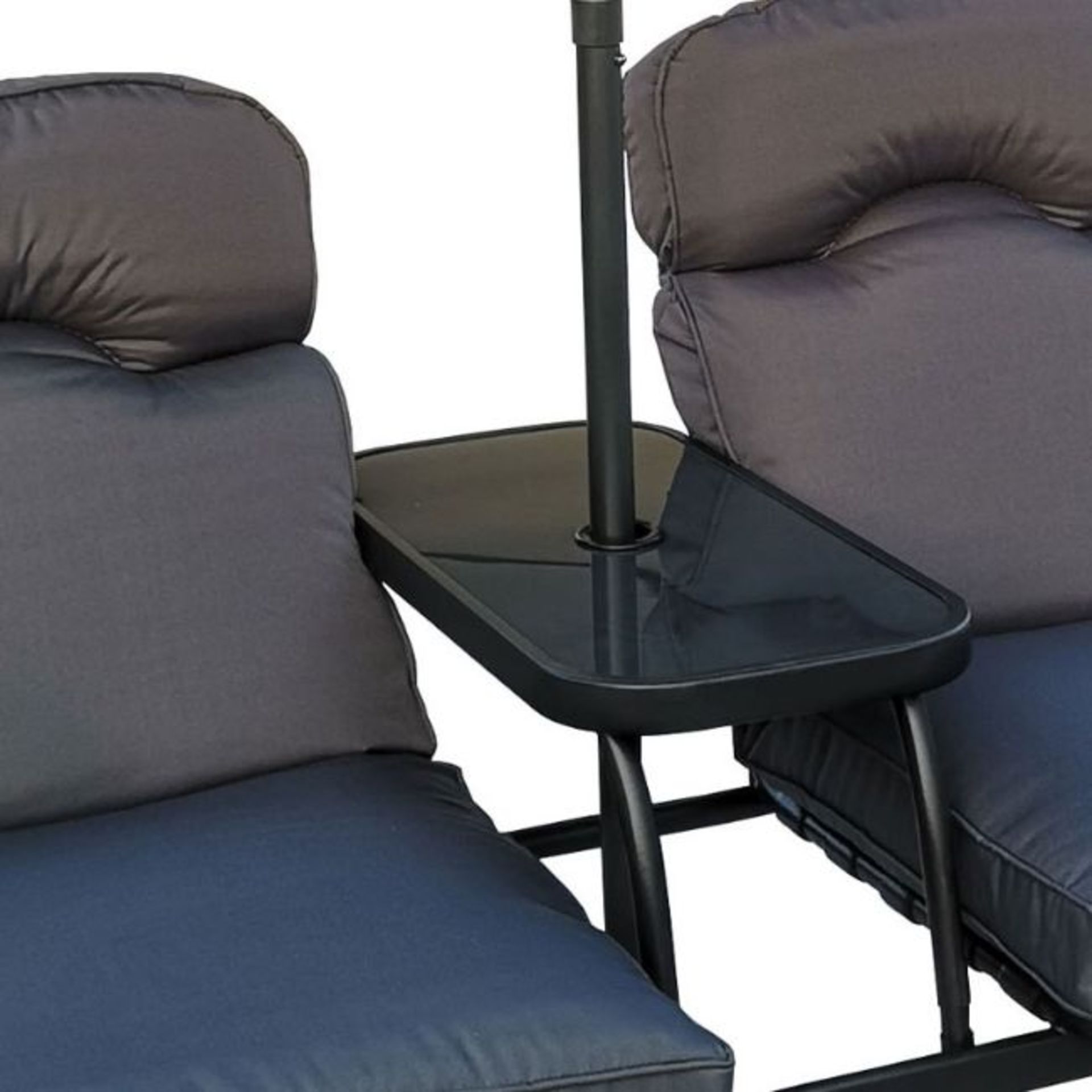 5 x Malvern 2 Seater Tete a Tete Set With Parasol - GF08177 - Bild 2 aus 2