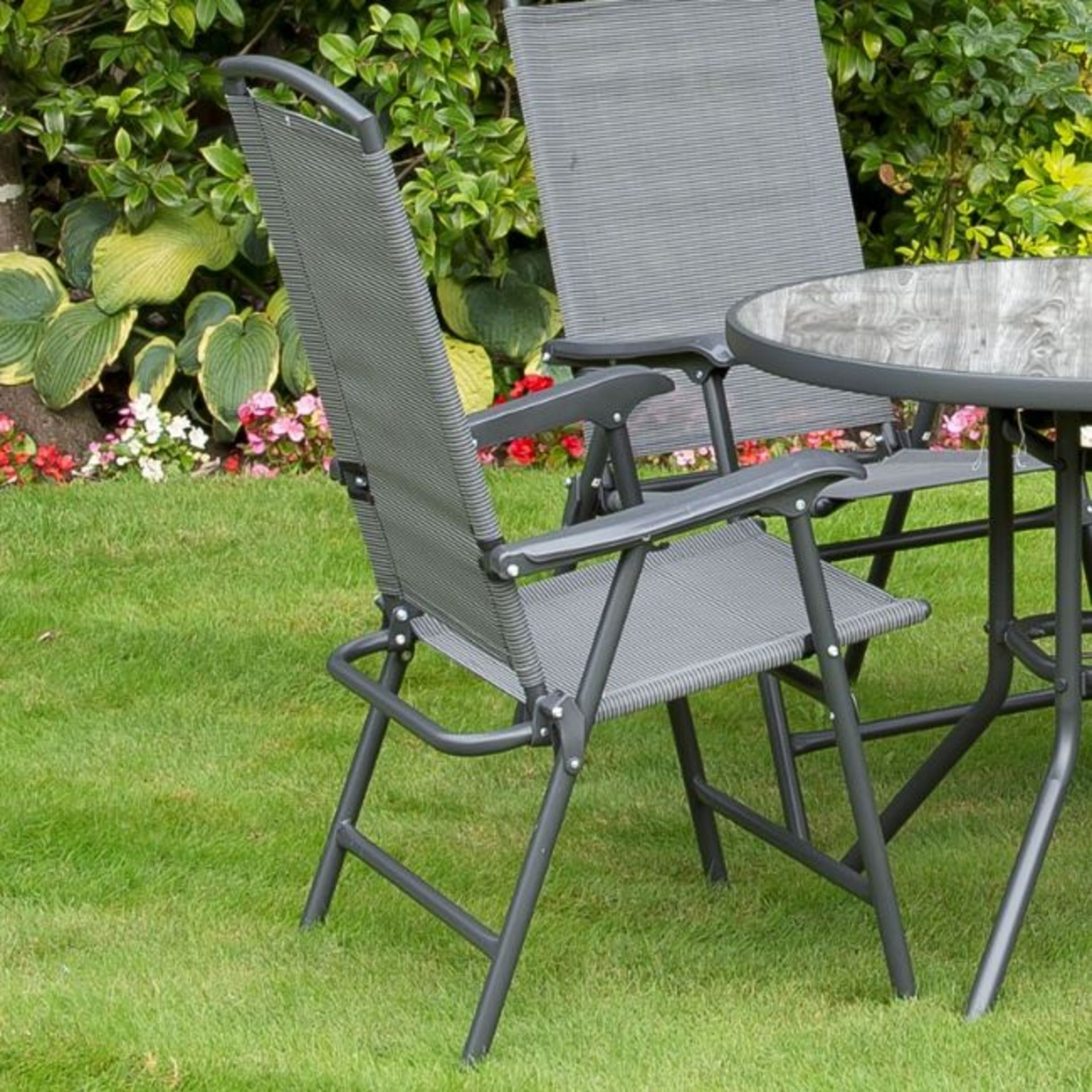 Havana Charcoal Deluxe 4 Seater Dining Set - GF07704 - Image 3 of 3