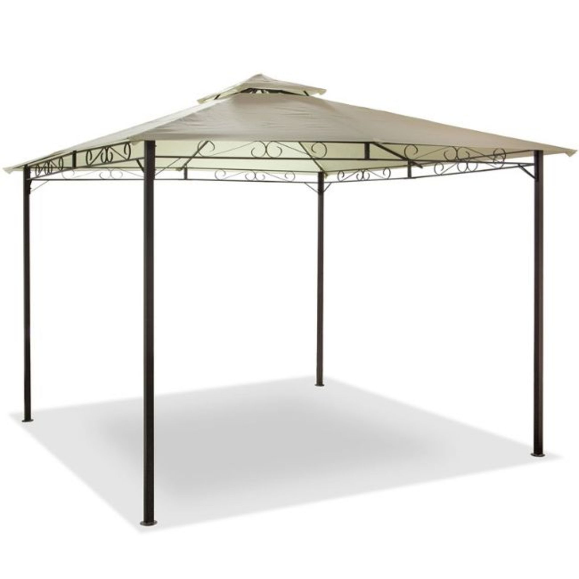 Malaga 3m Ecru Steel Gazebo - PG00980 - Image 2 of 2