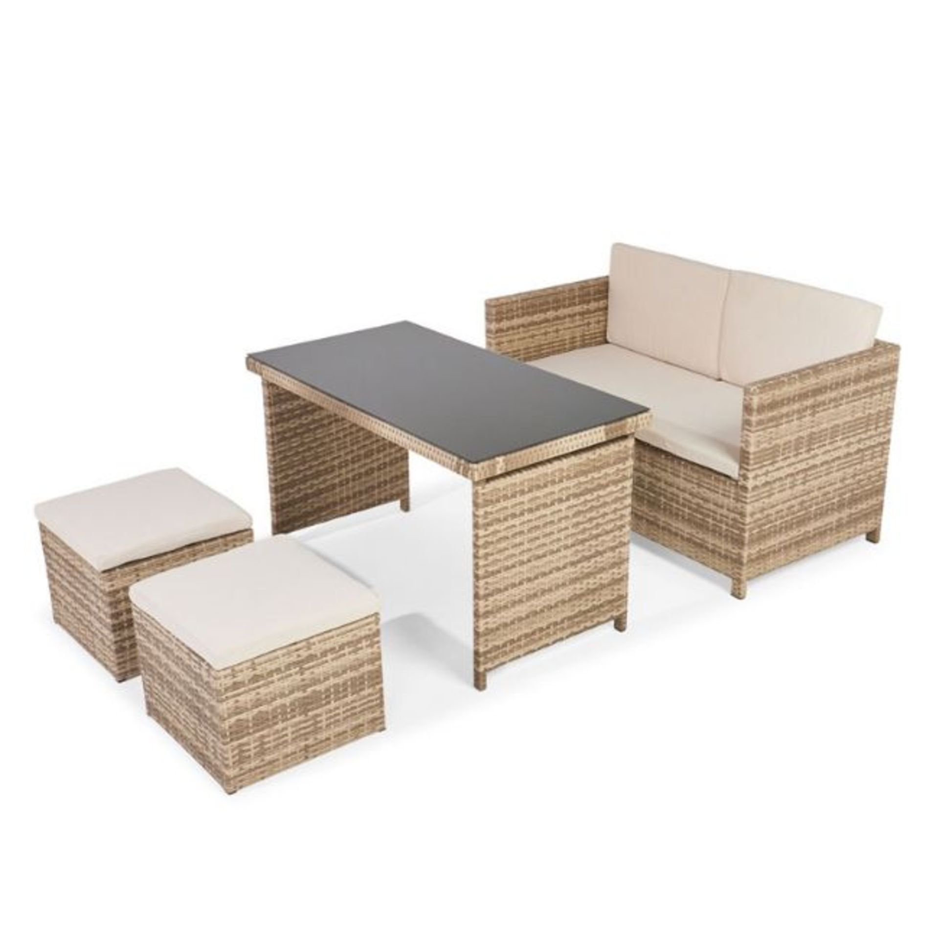 ABLO Orion 4 Seater Rattan Dining Set - ABLOXLS018 - Bild 2 aus 2