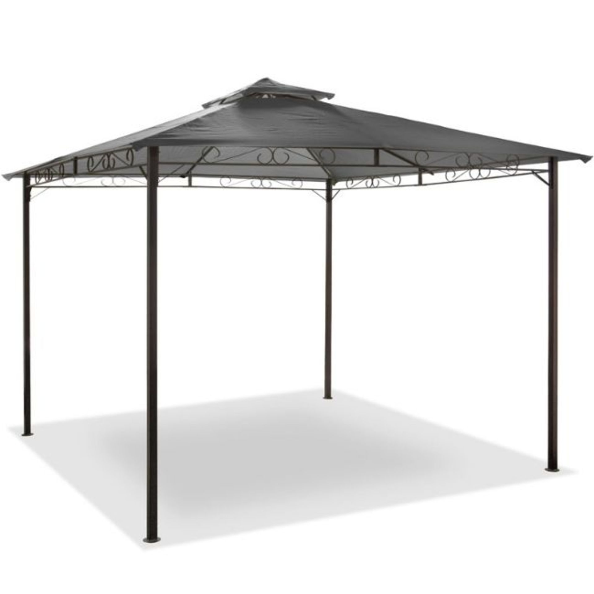 Malaga 3m Dark Grey Steel Gazebo - PG00980G