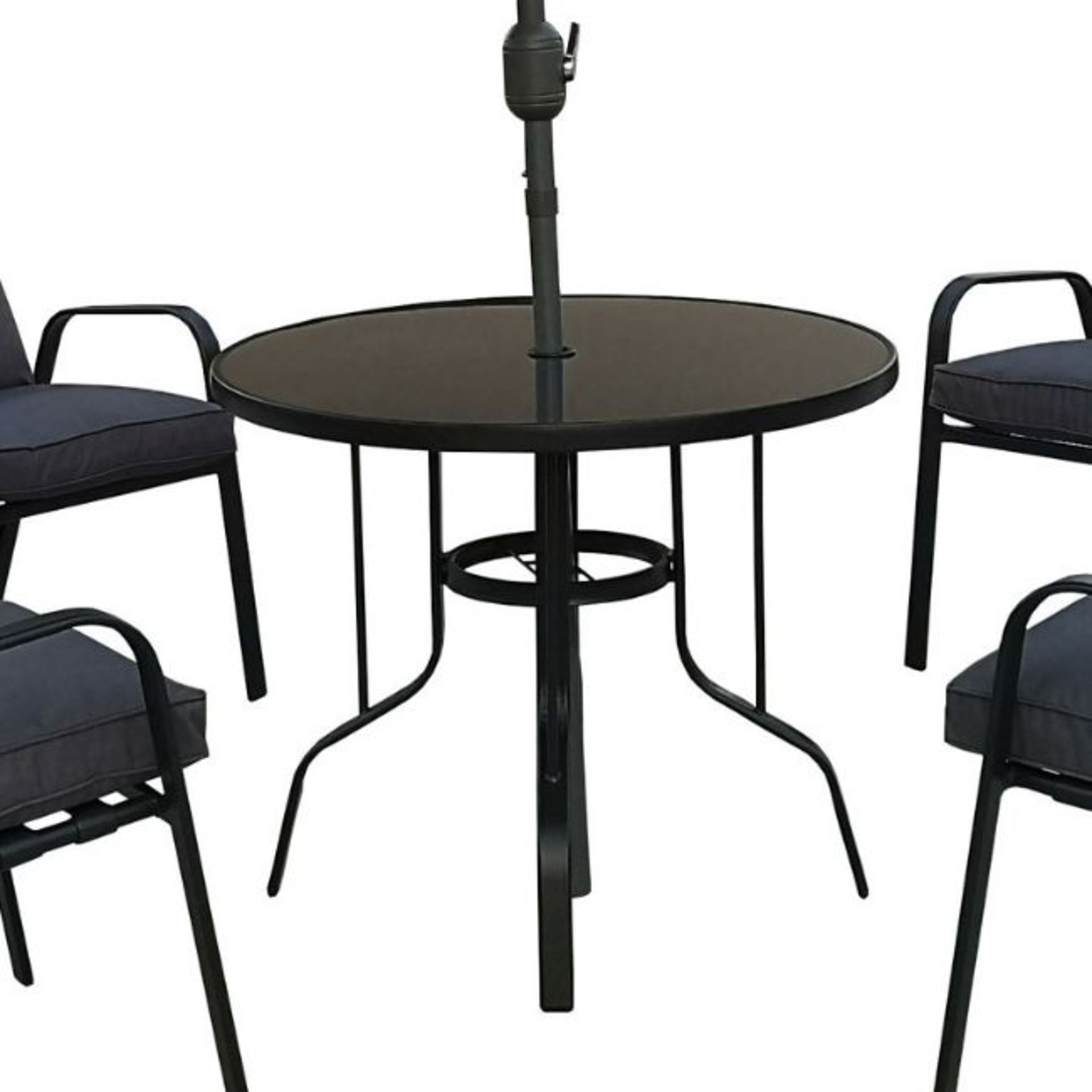 Malvern 4 Seater Dining Set With Parasol - GF08178 - Image 2 of 3